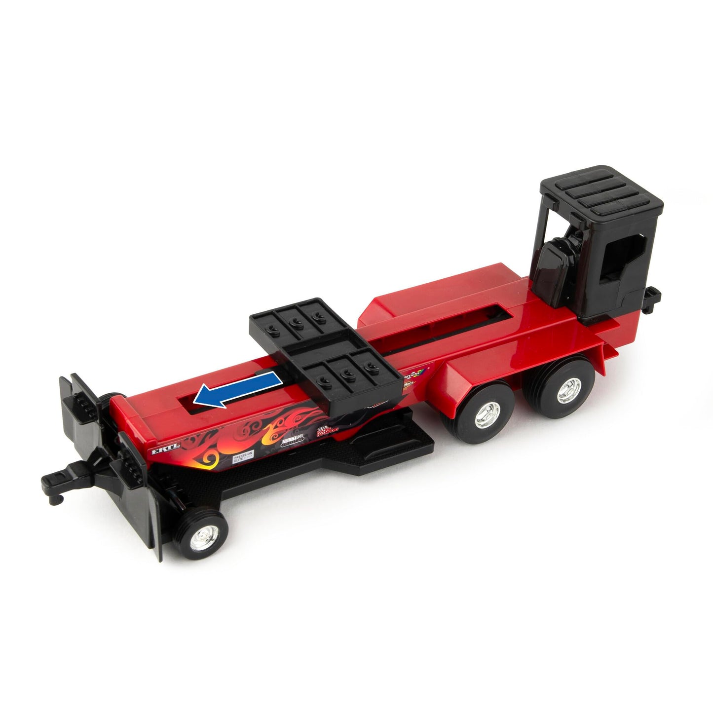 TOMY Case IH 1/32 Hot Shot Pullback Pulling Tractor with Sled 47550