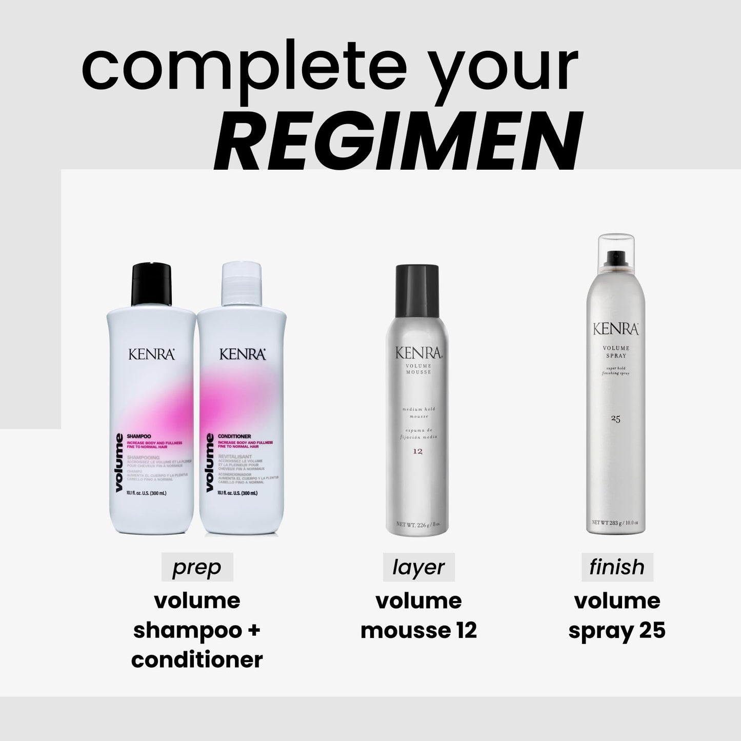 Kenra Professional Volume Mousse 12 | Medium Hold, Lightweight & Non-Drying | Controls Frizz, Adds Body & Shine Without Stickiness | All Hair Types