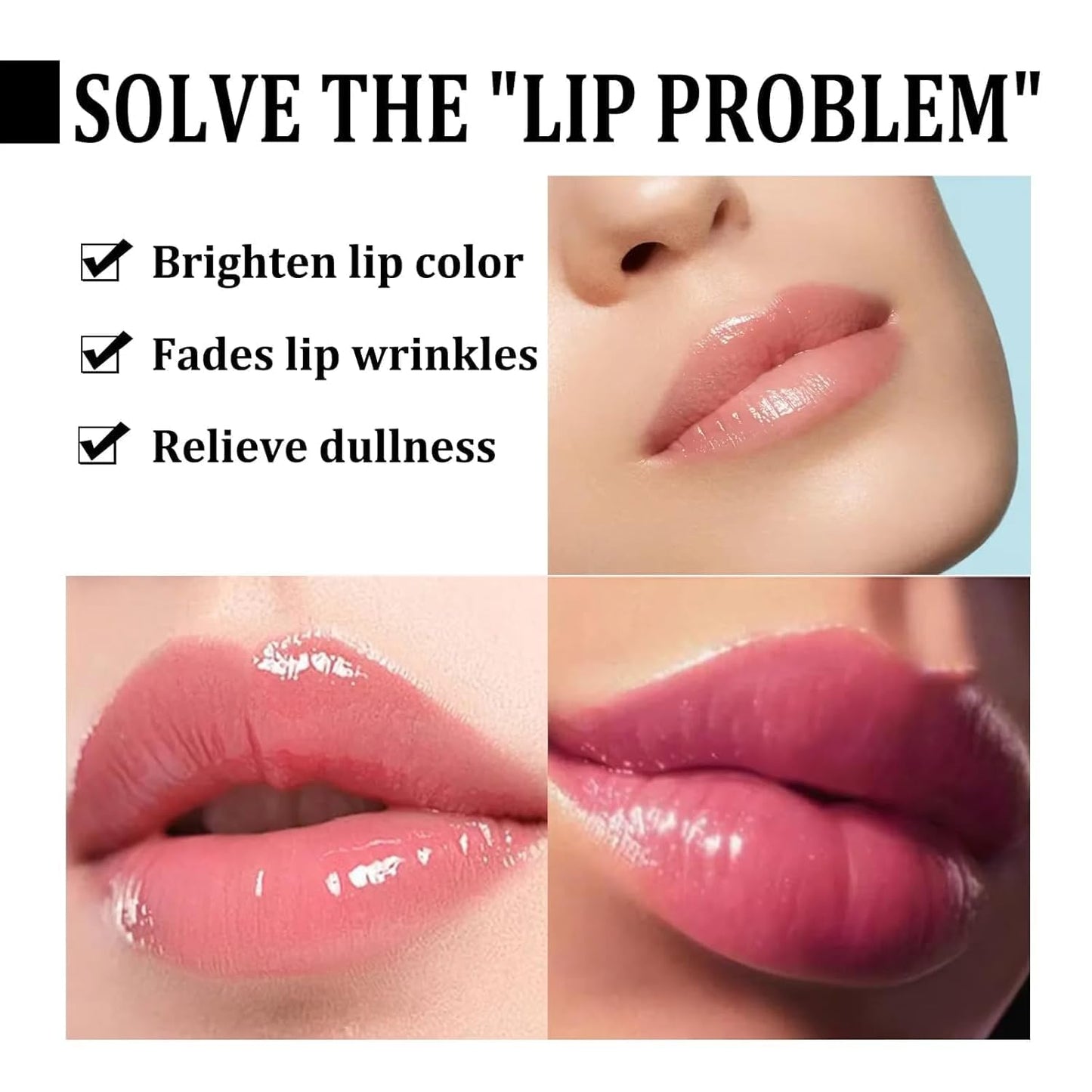 Collagen Lip Booster Plumping Serum Oil Hyaluronate Moisturizing Sexy Plump Products Enhancer Non-Irritating Brighten Reduce Pigmentation Fade Lines