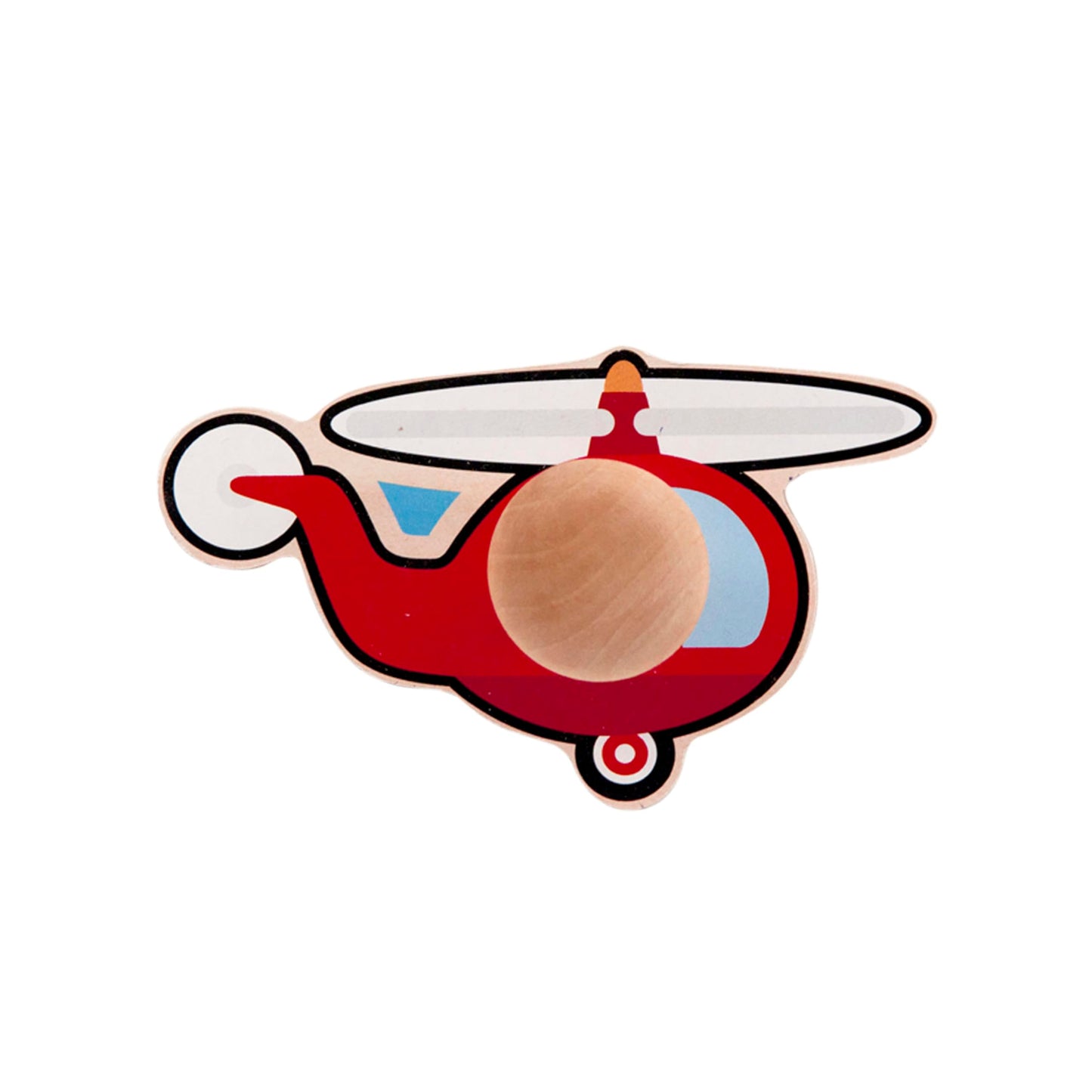 Melissa & Doug Vehicle Jumbo Knob Puzzle, Wooden Peg Puzzle for Toddlers, Educational Toy for Shape Recognition and Fine Motor Skills, Ages 1+