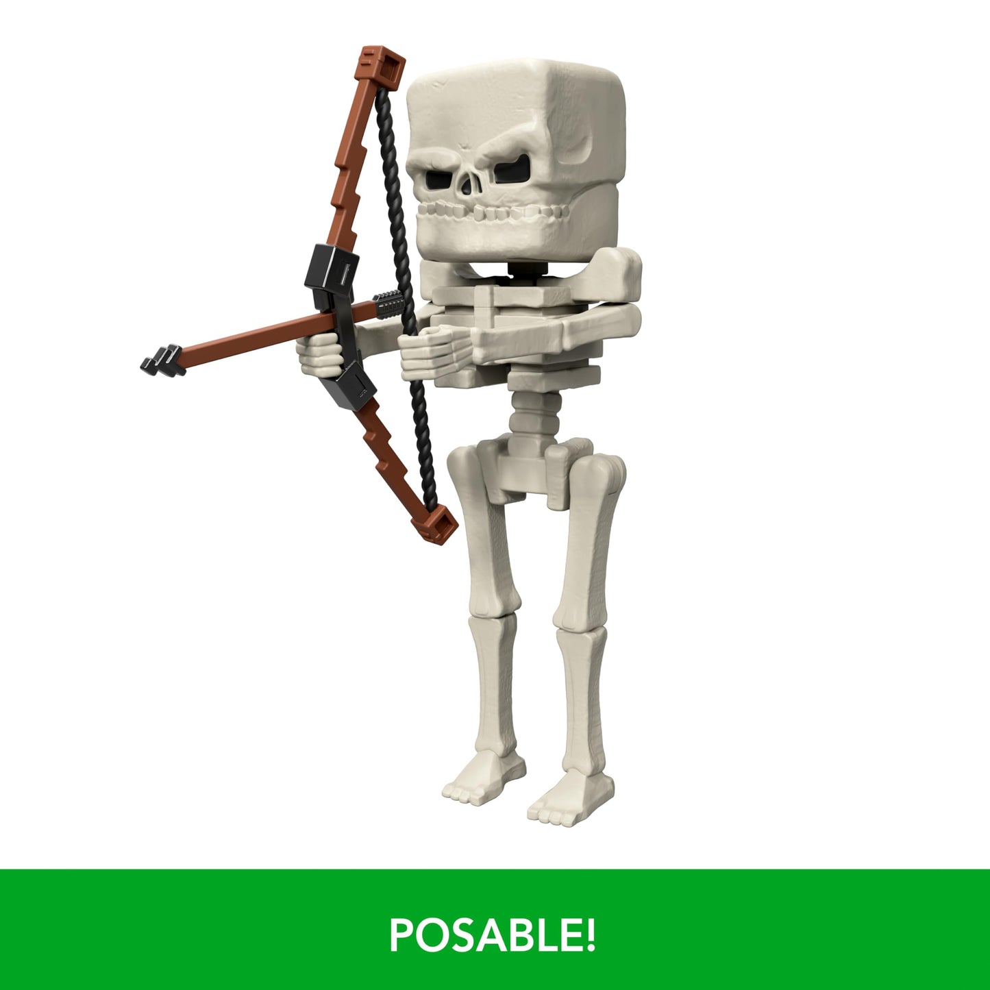 Mattel Minecraft Action Figure & Accessories Set, 4-inch Skeleton Posable Character Collectible Inspired by A Minecraft Movie