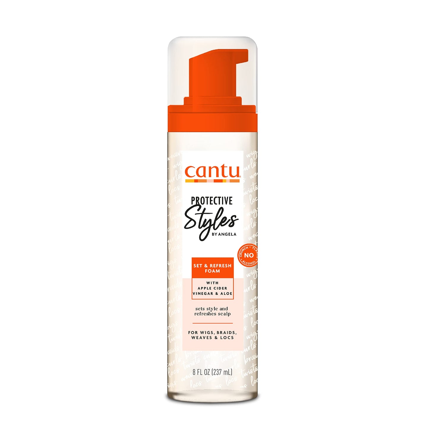 Cantu Protective Styles by Angela Set & Refresh Foam with Apple Cider Vinegar & Aloe, 8 Ounce