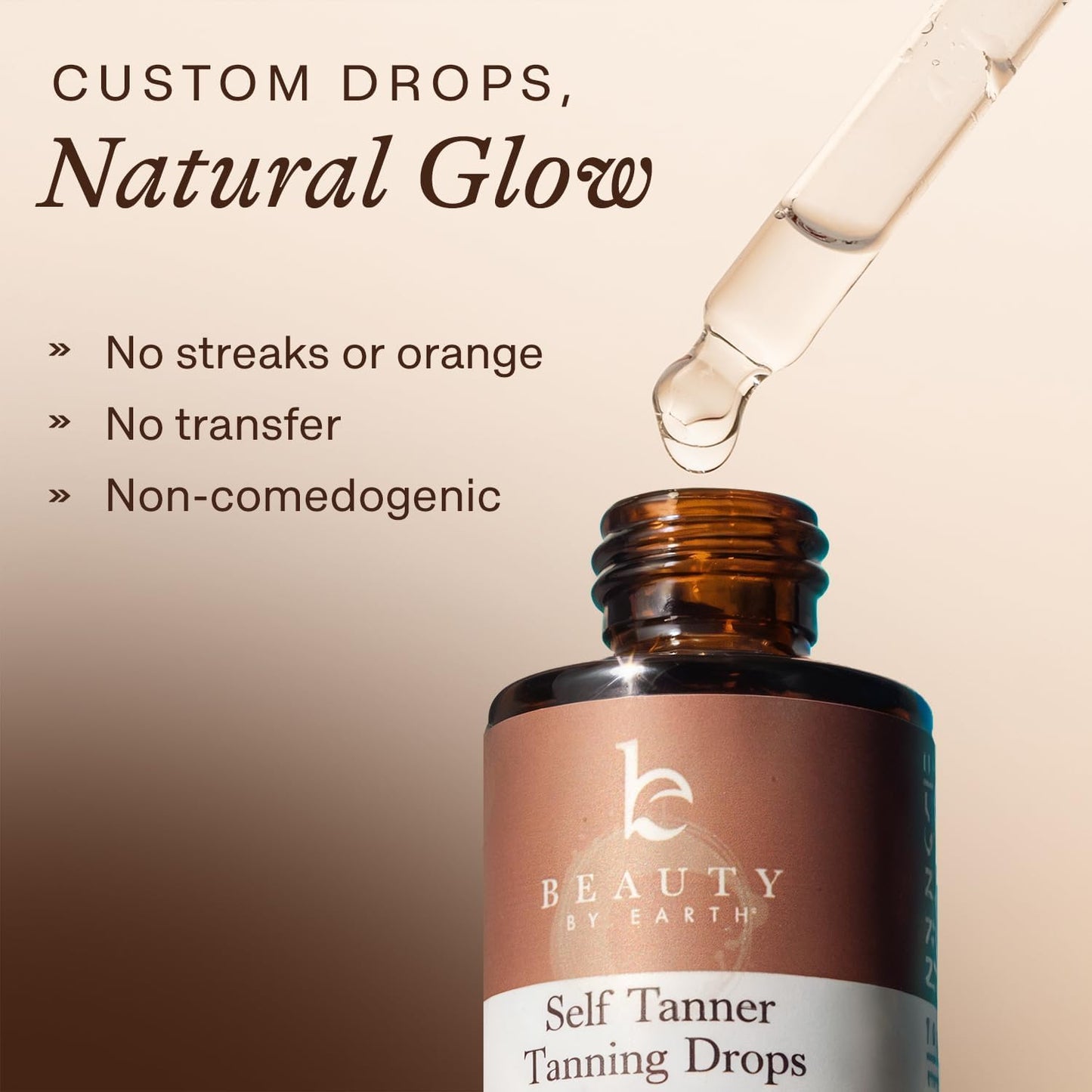 Self Tanning Drops for Face & Body โ Medium Shade, Natural & Organic Ingredients, Moisturizing Bronzing Tanner, USA Made, Toxin-Free Fake Tan