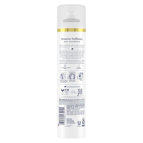 Dove Advanced Dry Shampoo Brunette Brillance Refresh & Revive Hair Without Water Refresh Hair with a Hint of Brunette Tint 7.3 oz