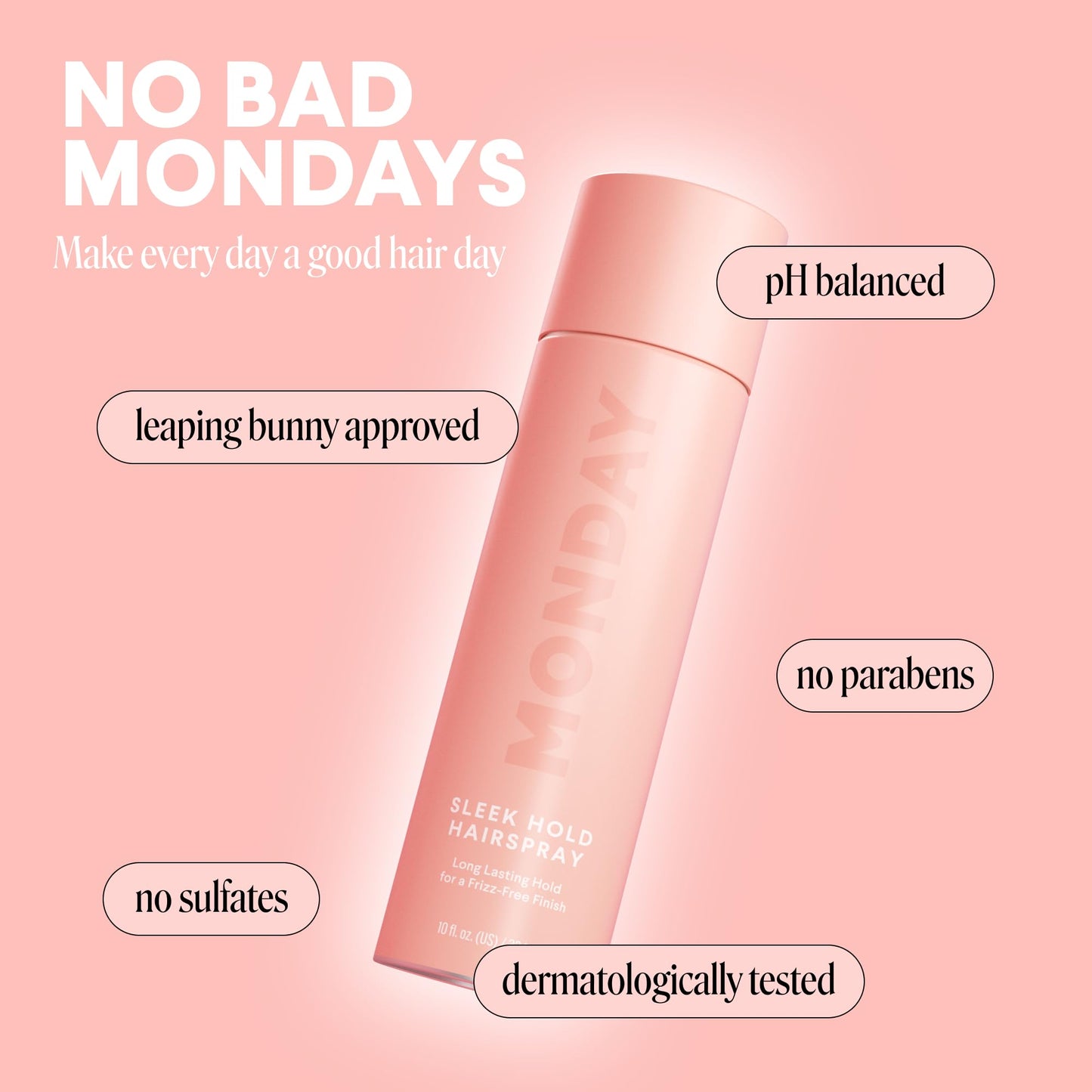 MONDAY HAIRCARE SLEEK HOLD Hairspray for long-lasting finish 329 mL
