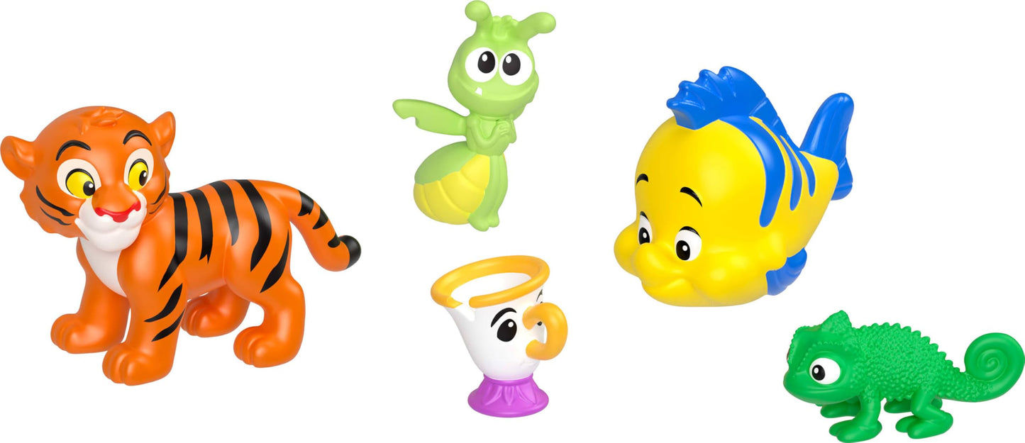 Mattel Disney Princess & Friends Set with 5 Posable Small Dolls in Removable Skirts or Pants & 5 Friend Figures, Inspired by The Disney Movies