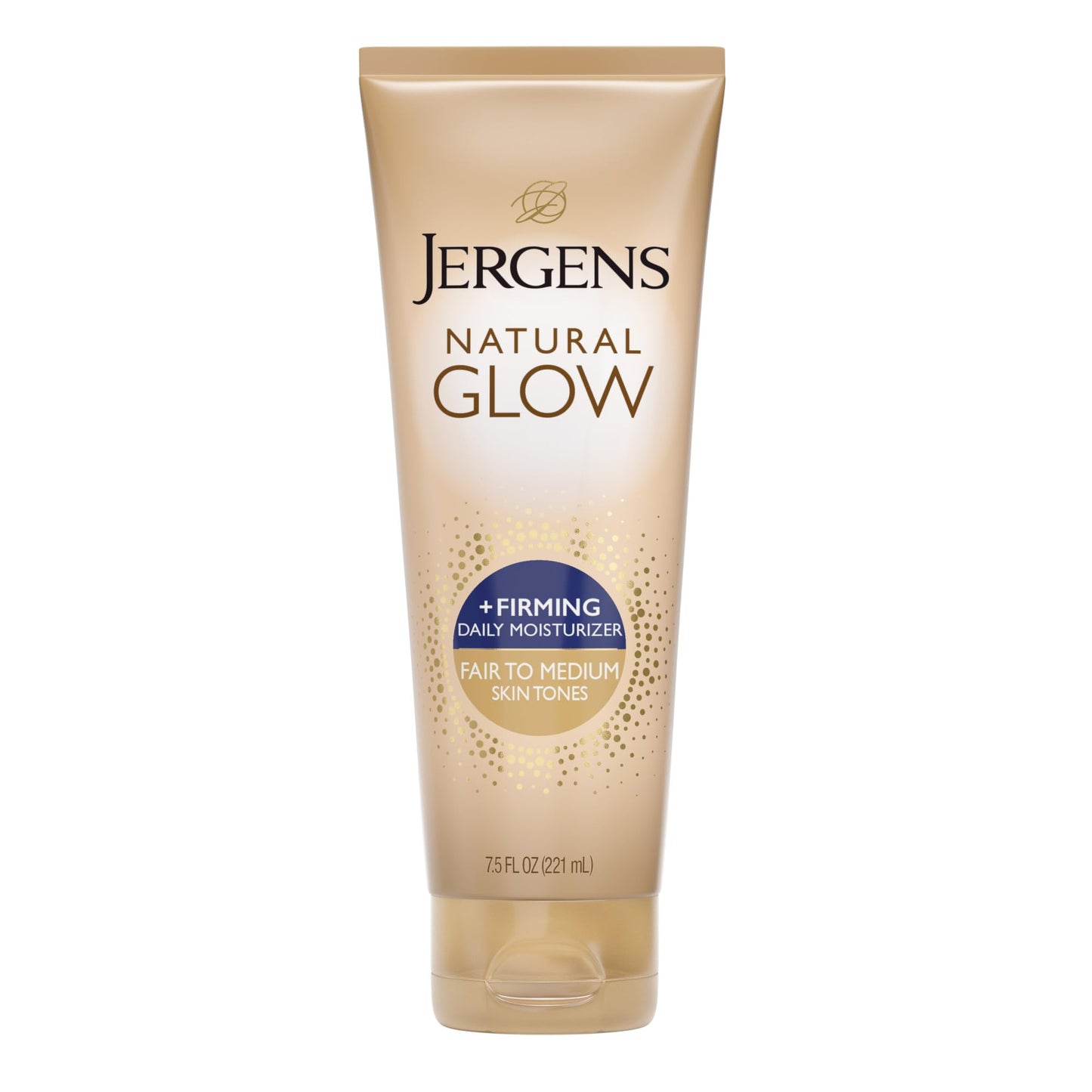 Jergens Natural Glow + Firming Self-Tanner Lotion for Fair to Medium Skin – Sunless Moisturizer with Collagen & Elastin, Reduces Cellulite, 7.5 Fl Oz