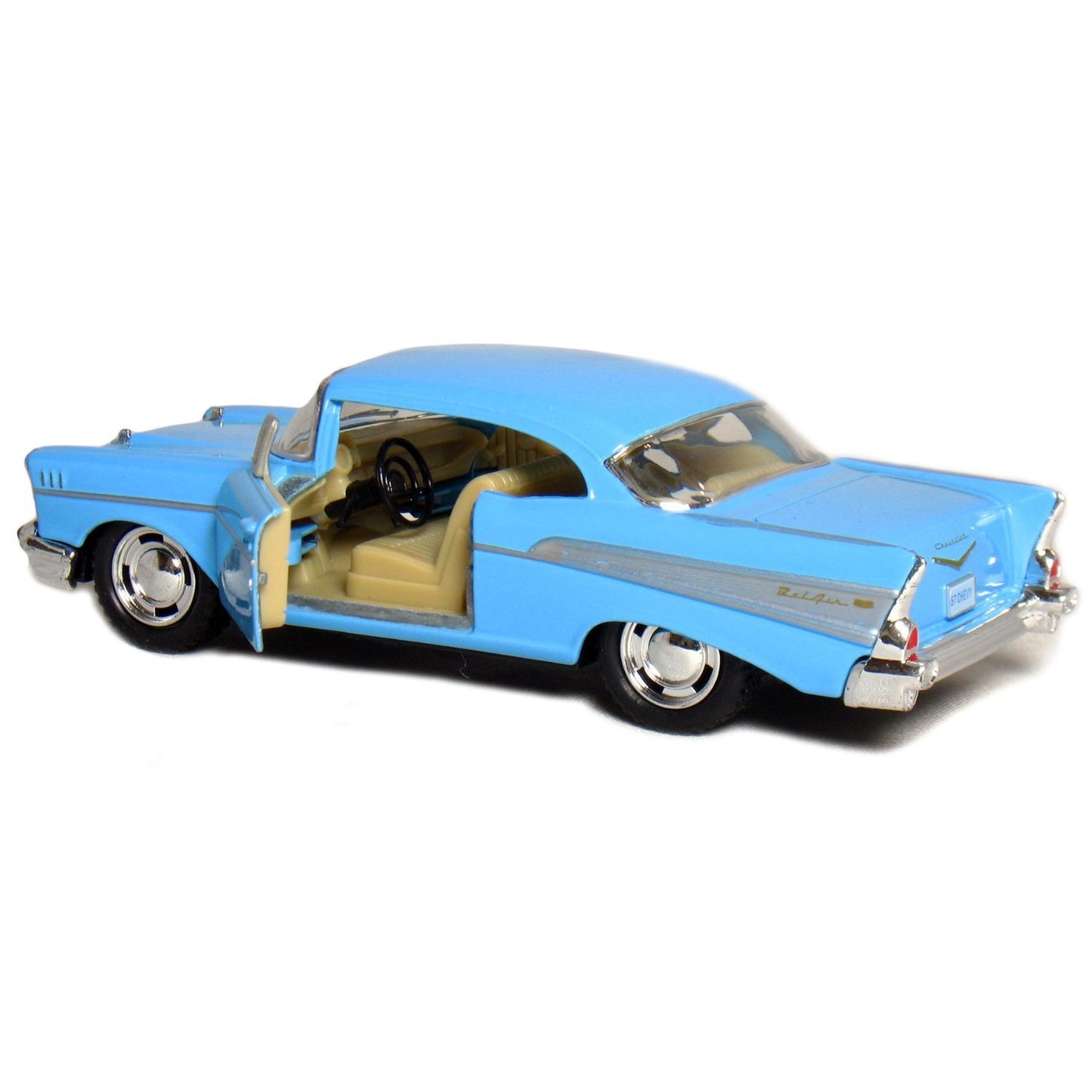 KiNSMART 1957 Chevy Bel Air Coupe 1:40 Scale 5" Die Cast Metal Classic Toy Car (4Set)