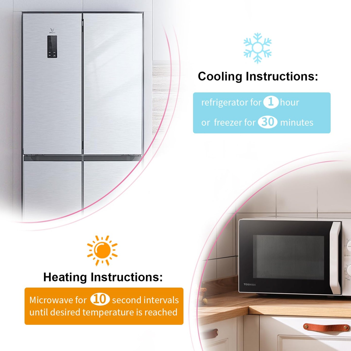 CONBELLA Cold & Hot Face Eye Masks – Ice Compress for Dark Circles, Puffiness, Headaches, Stress Relief & Skin Care for Men & Women