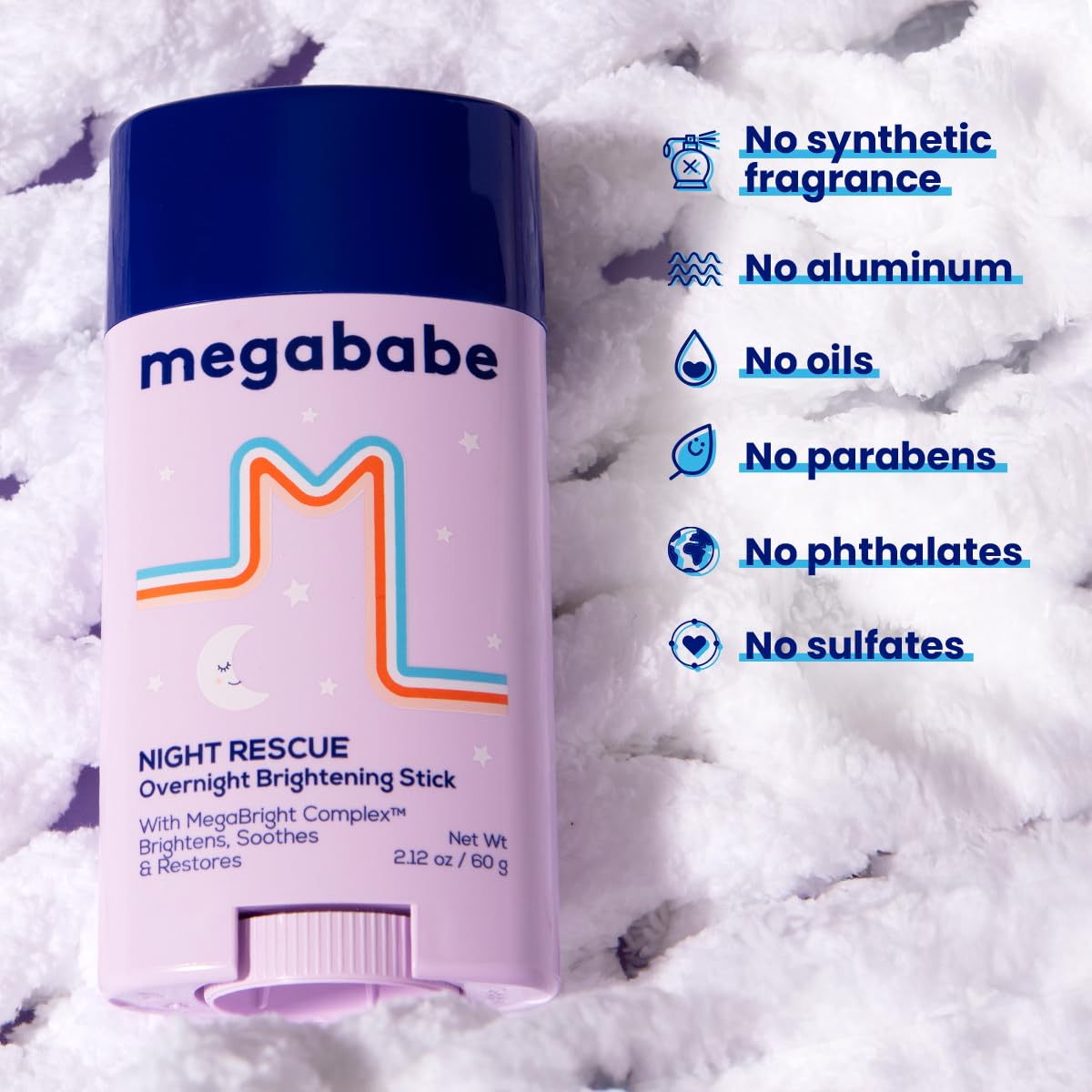 Megababe Night Rescue | Brightening & Soothing | 2.12 oz