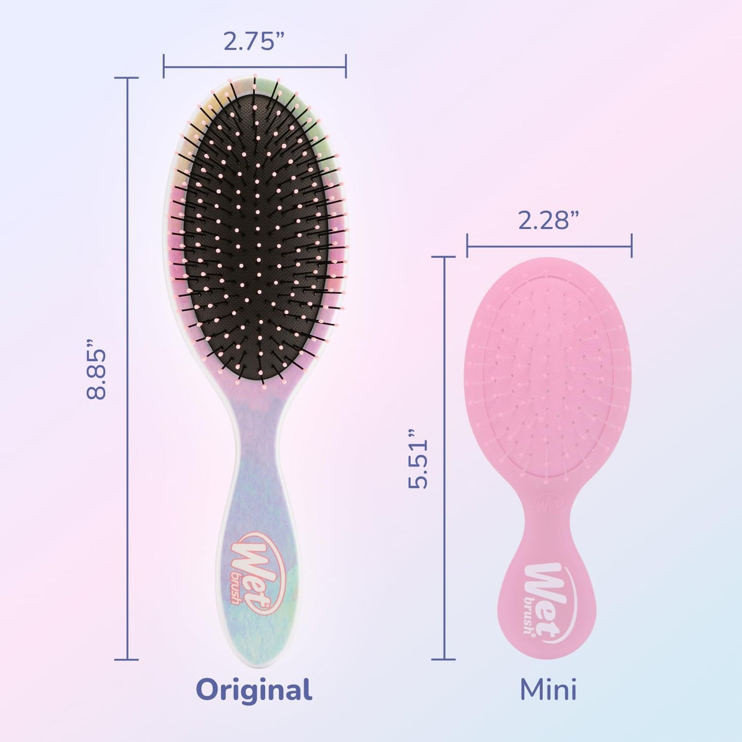 Wet Brush Original Detangler Hair Brush – Color Wash Stripes | Ultra-Soft IntelliFlex Bristles for Wet, Dry & Damaged Hair | Women & Men