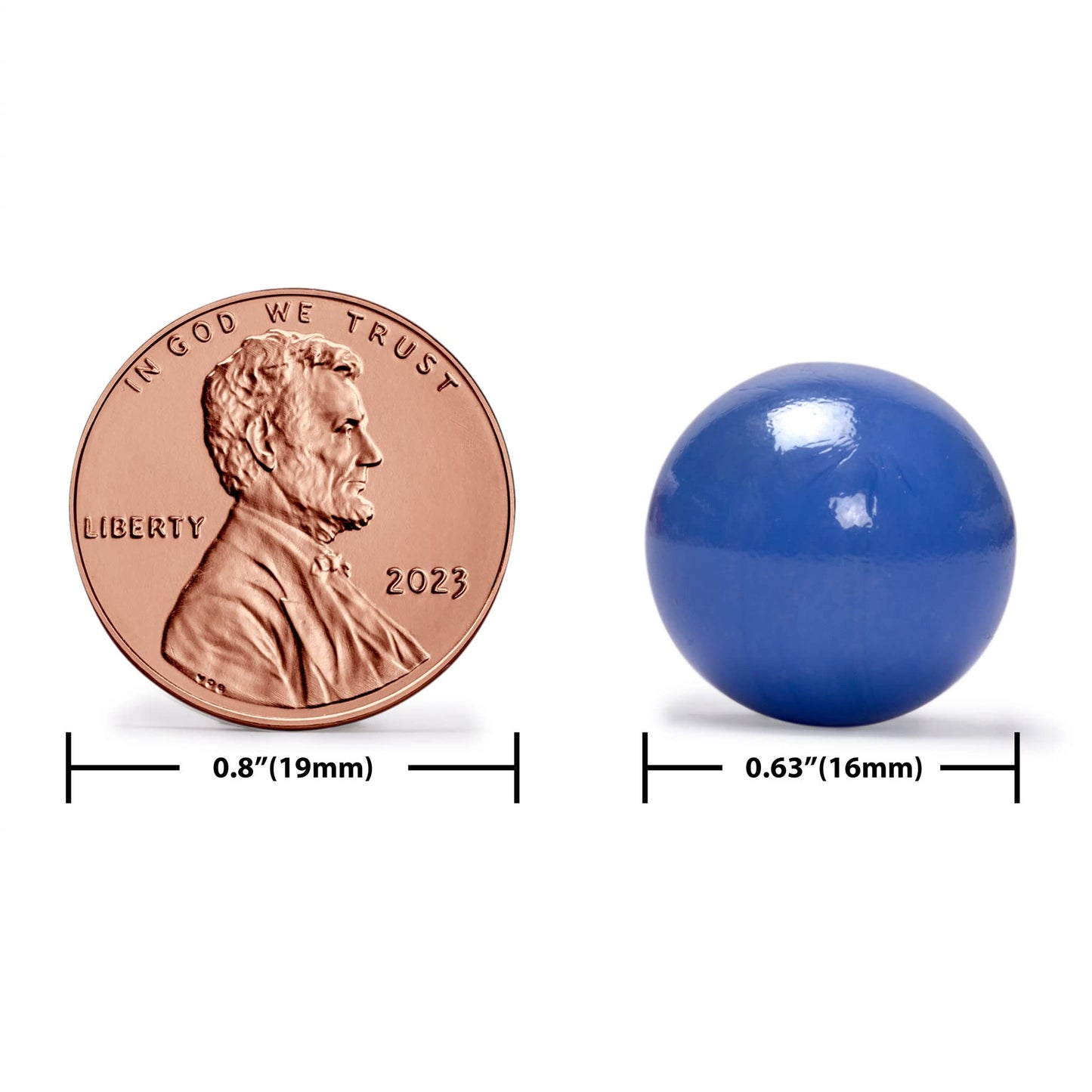 Yellow Mountain Imports 60 Pieces Chinese Checkers Marbles Set with Solid Colors - 16 Millimeters