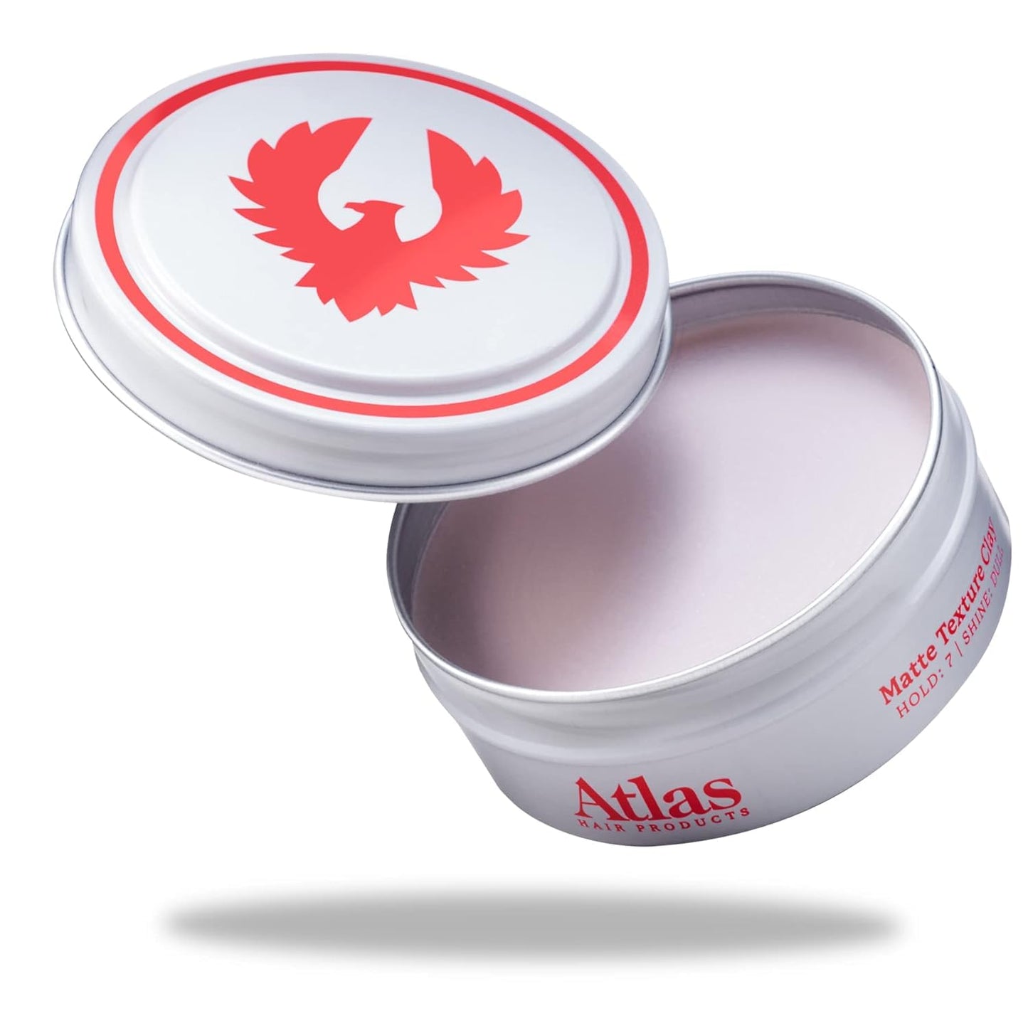 Atlas Matte Texture Clay 2.4 Oz | No Shine, Ultra Lightweight Hair Clay | Medium-Firm Hold, Thickening & Texturizing Styler for Men & Women