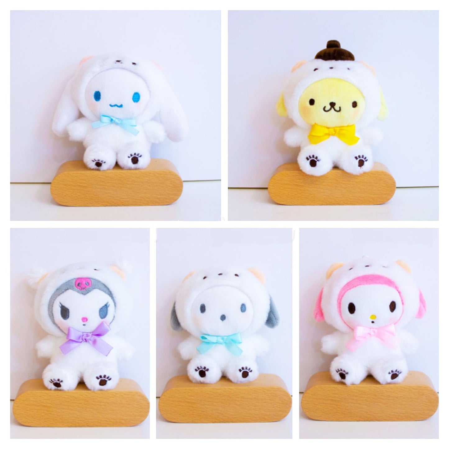 MJJAOQYF Kawaii White Bear Plush Doll – Soft Stuffed Animal, Cross-Dressing Series Pillow Toy, Cute Birthday Gift for Kids & Girls