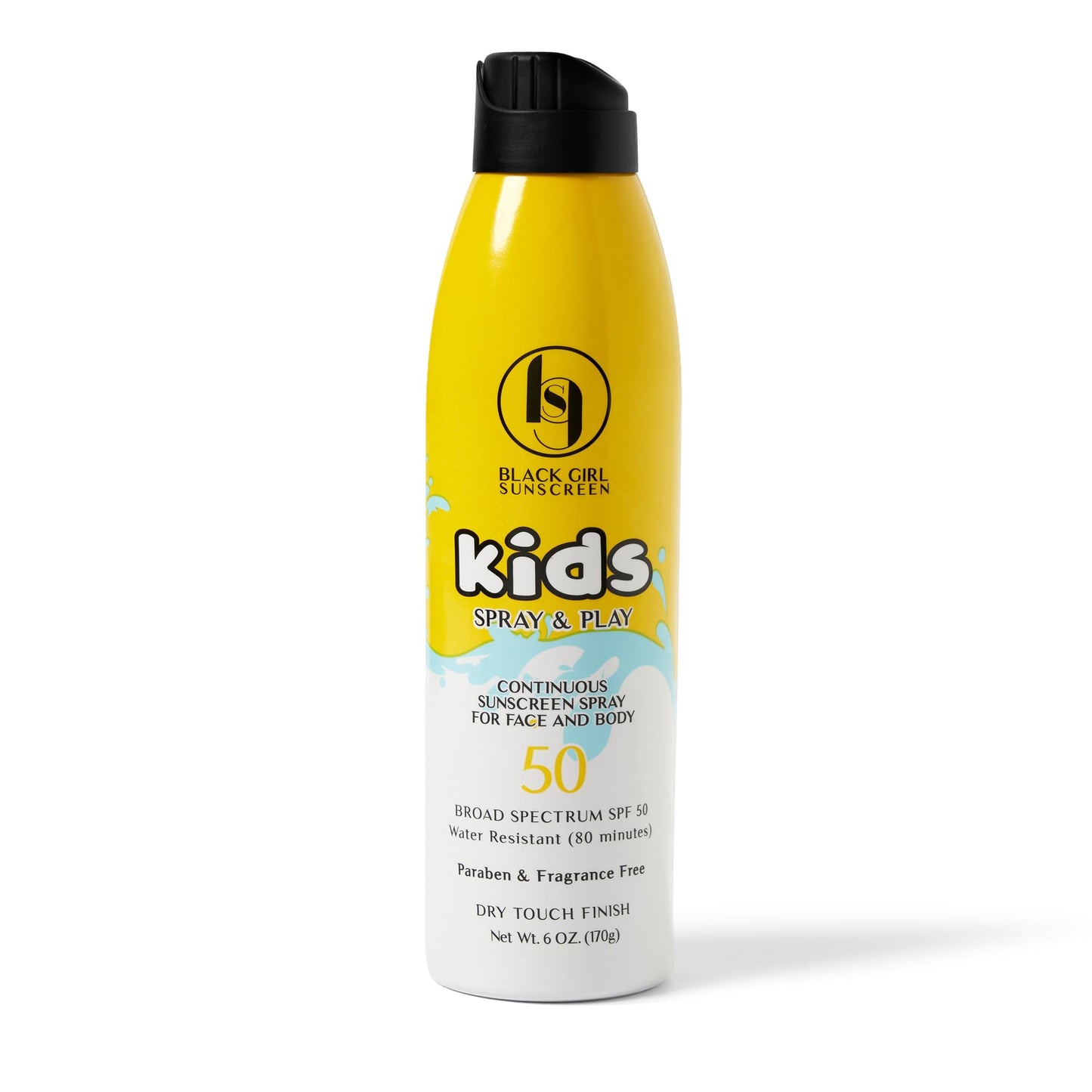 Black Girl Sunscreen Kids SPF 50 Sunscreen Spray N Play,Vegan & Water-Resistant,Will not Leave White Residue,Dry touch finish,No parabens(6 Fl. Oz.)