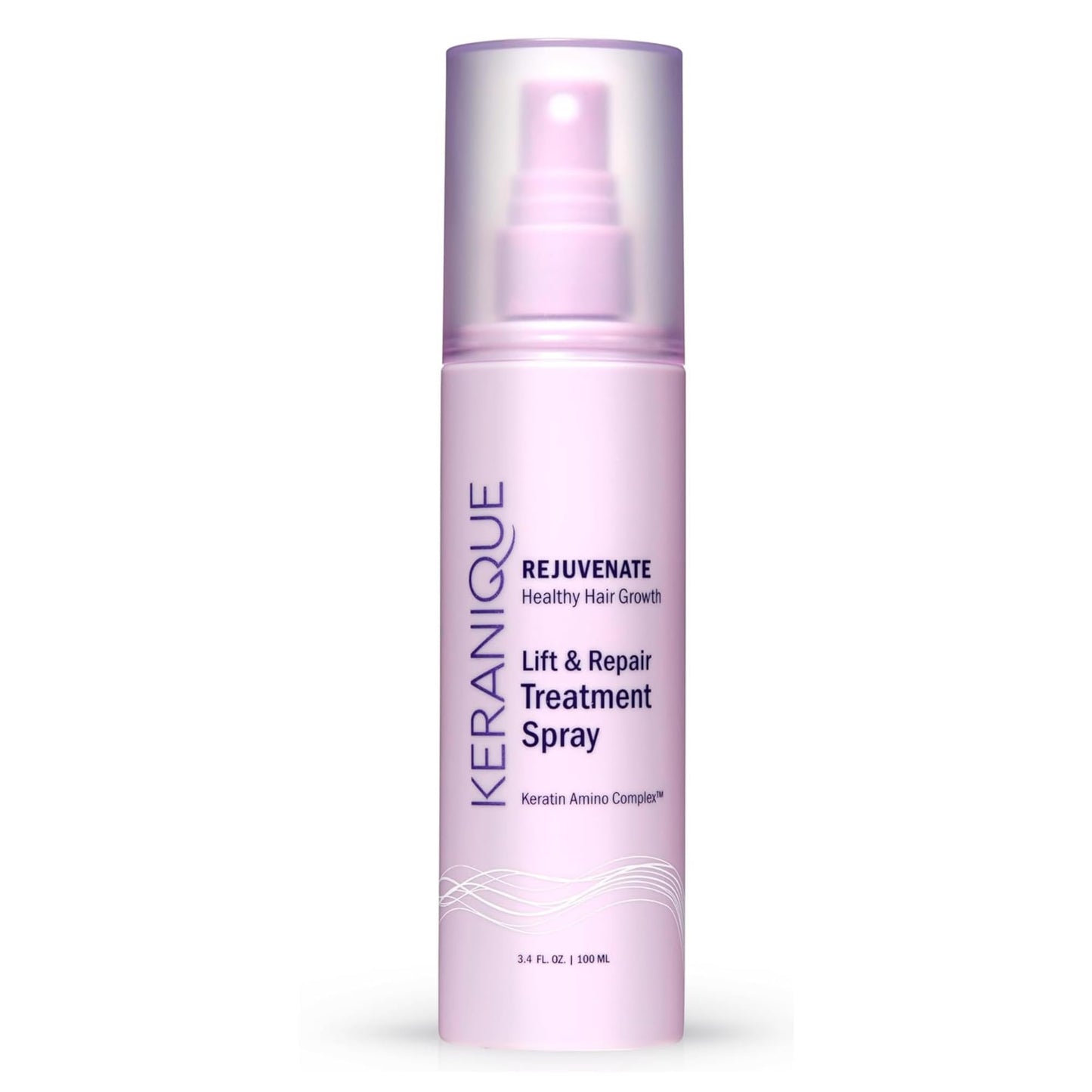 Keranique Lift & Repair Treatment Spray - Keratin & Amino Complex for Instant Volume, Strength & Shine - Sulfate, Dye & Paraben Free, Unscented, 3.4 Fl Oz