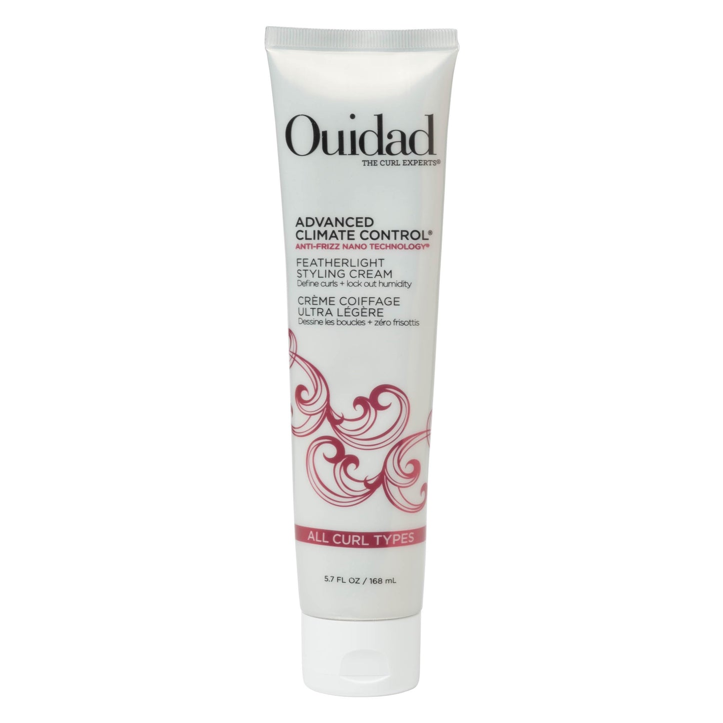 Ouidad Advanced Climate Control Styling Cream 5.7 fl oz – Lightweight Curl Cream for Shiny, Hydrated & Frizz-Free Curls – Sulfate & Paraben-Free