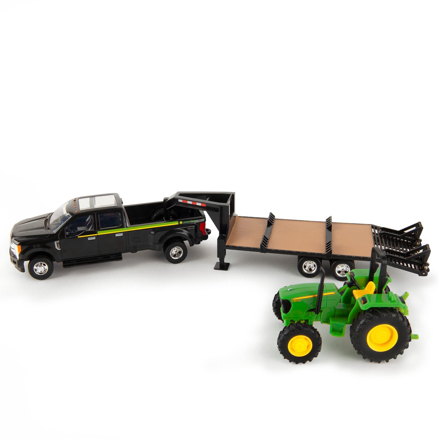 ERTL Ford F350 Pickup & John Deere Tractor Toy Set 1:32 Scale with Gooseneck Trailer, Kids 3+ Ages, 17.25" Play Vehicles