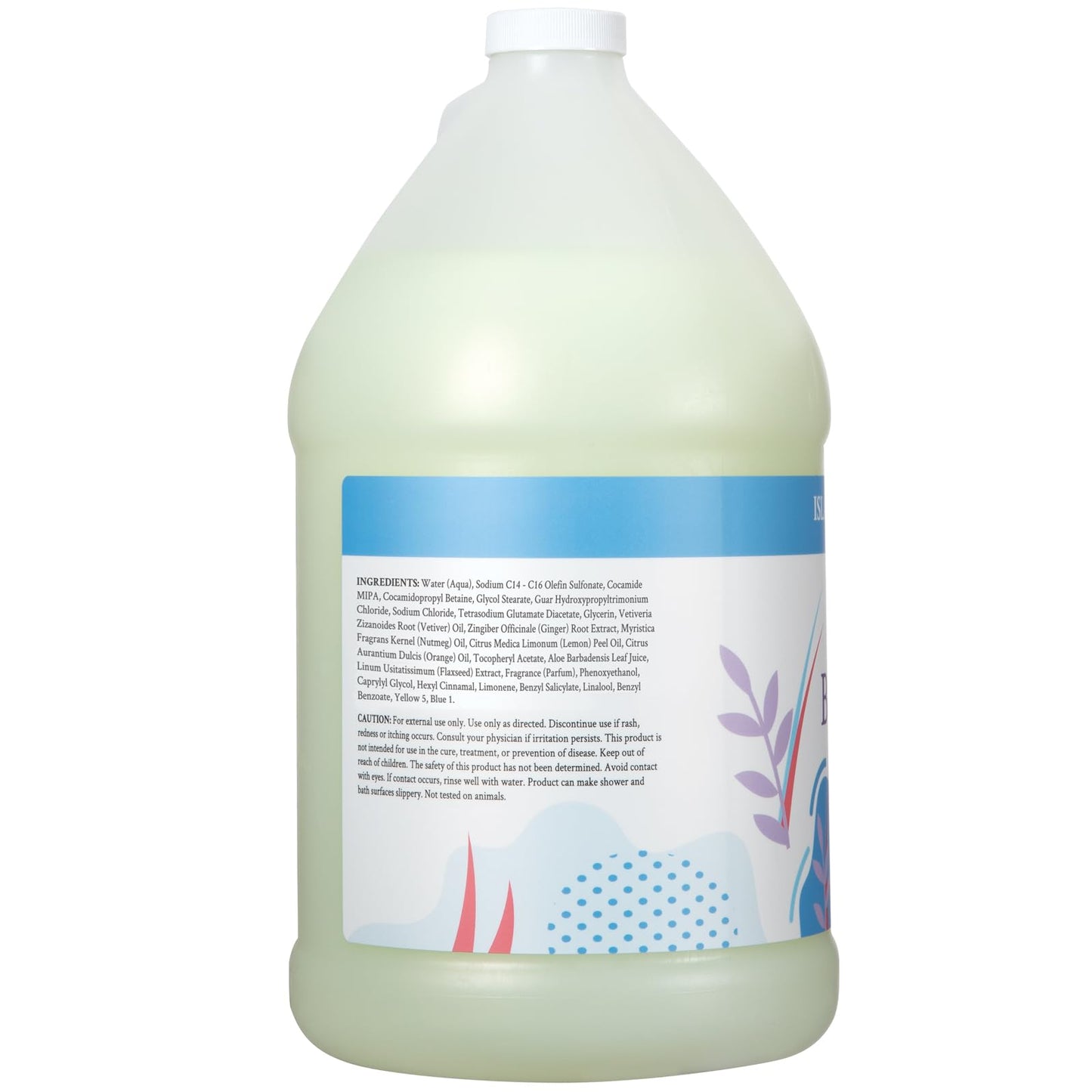 Ginger Lily Farms Botanicals Nourishing Body Wash – Island Tranquility, Vegan & Cruelty-Free, Green Tea & Lemongrass Scent, 1 Gallon Refill