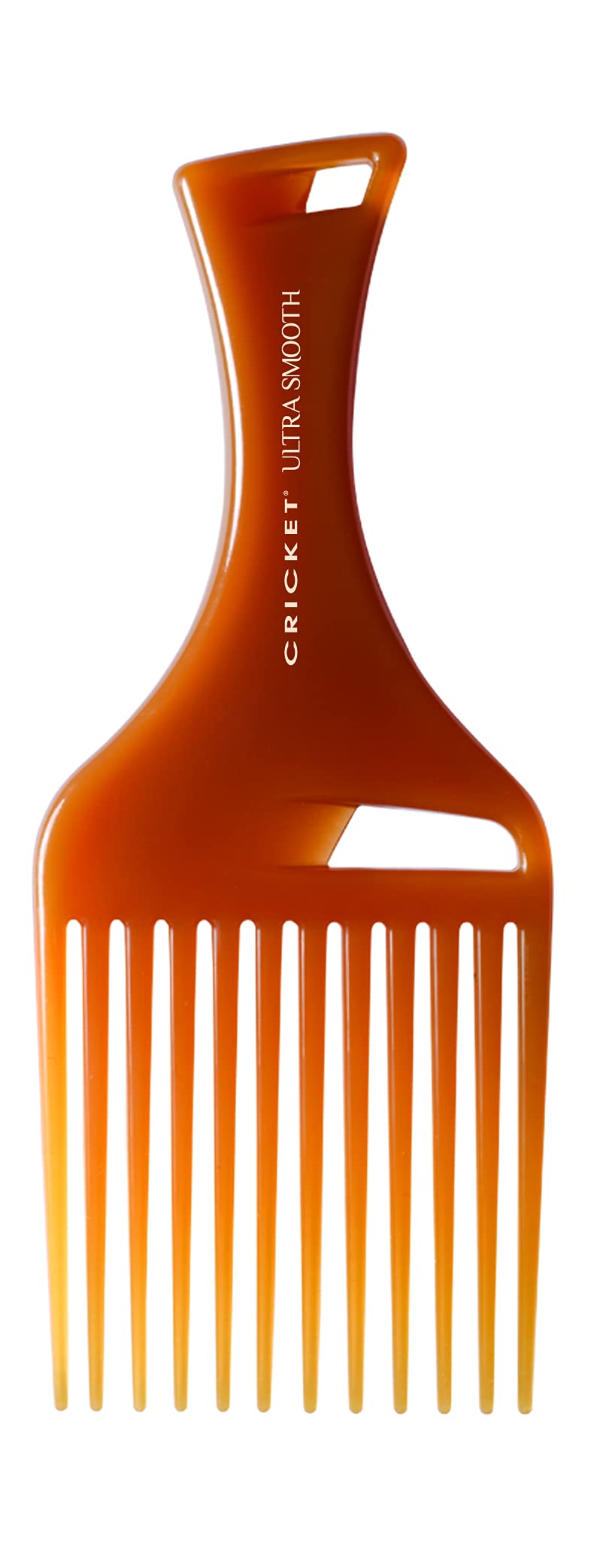 Cricket Ultra Smooth Hair Pick Comb with Argan, Olive & Keratin Oils – Volumizes, Detangles & Reduces Frizz for Curly, Thick & Long Hair