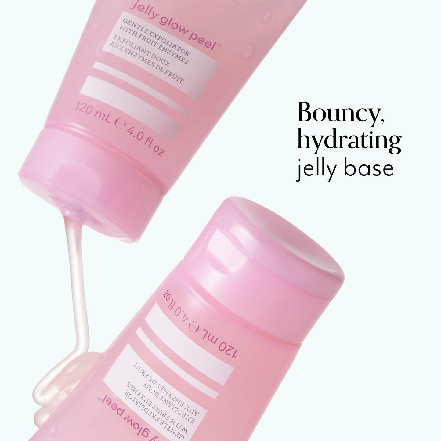 Bliss Jelly Glow Peel™ Gentle Non-Abrasive Cleanser & Exfoliator with Fruit Enzymes, 4 oz – Hydrates, Nourishes, Vegan & Cruelty-Free