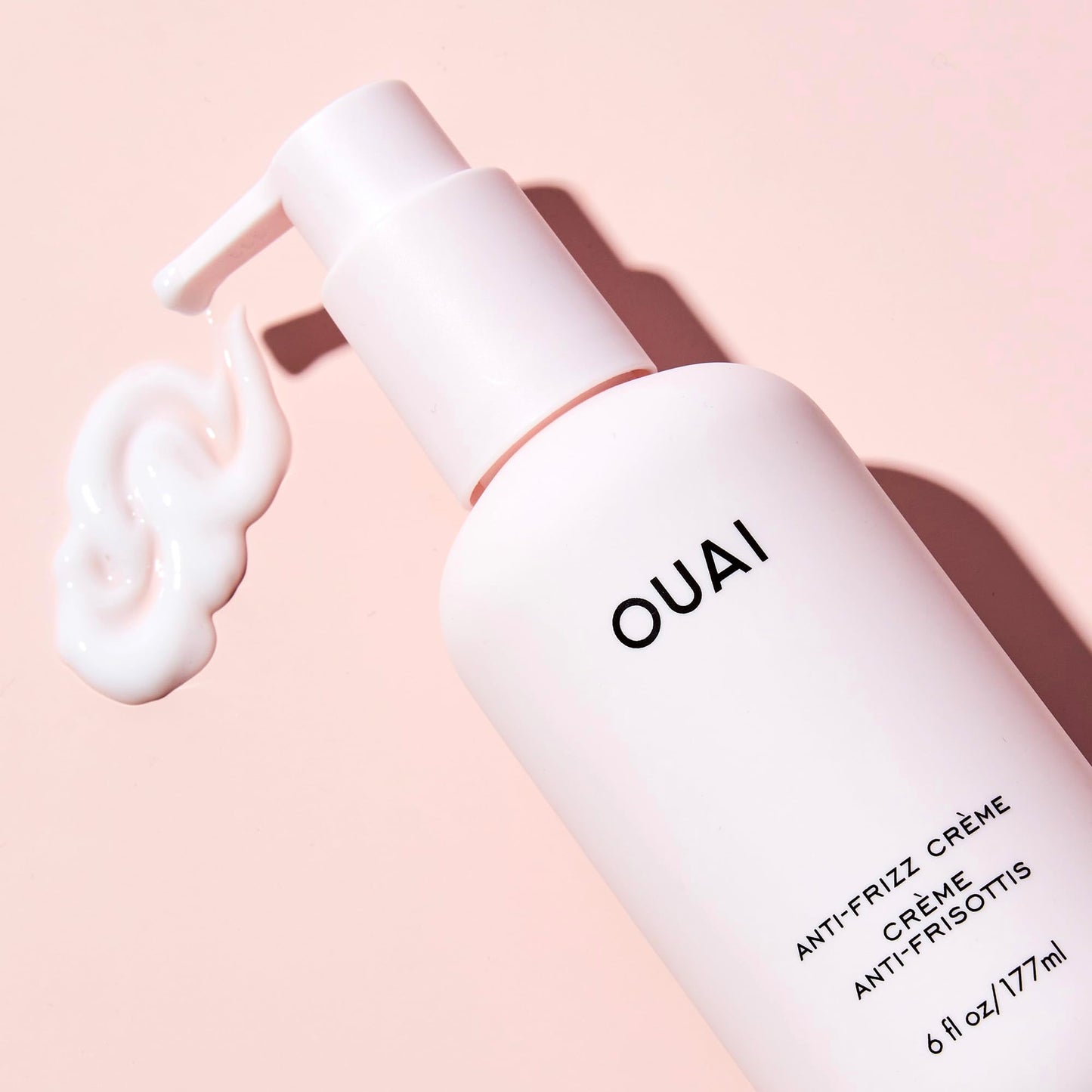 OUAI Anti-Frizz Cream Travel Size (3 oz) – Moisturizing Hair Cream with Heat Protection, Jackfruit & Beetroot Extract – Hydrating & Sulfate-Free