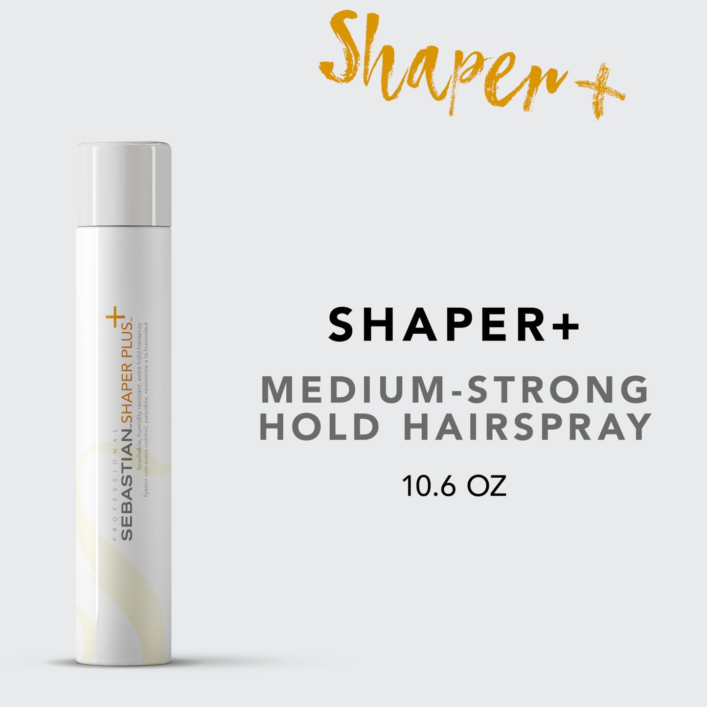 Sebastian Professional Shaper Plus Hairspray, 50% VOC | Humidity Resistant, Extra Hold | 10.6 oz