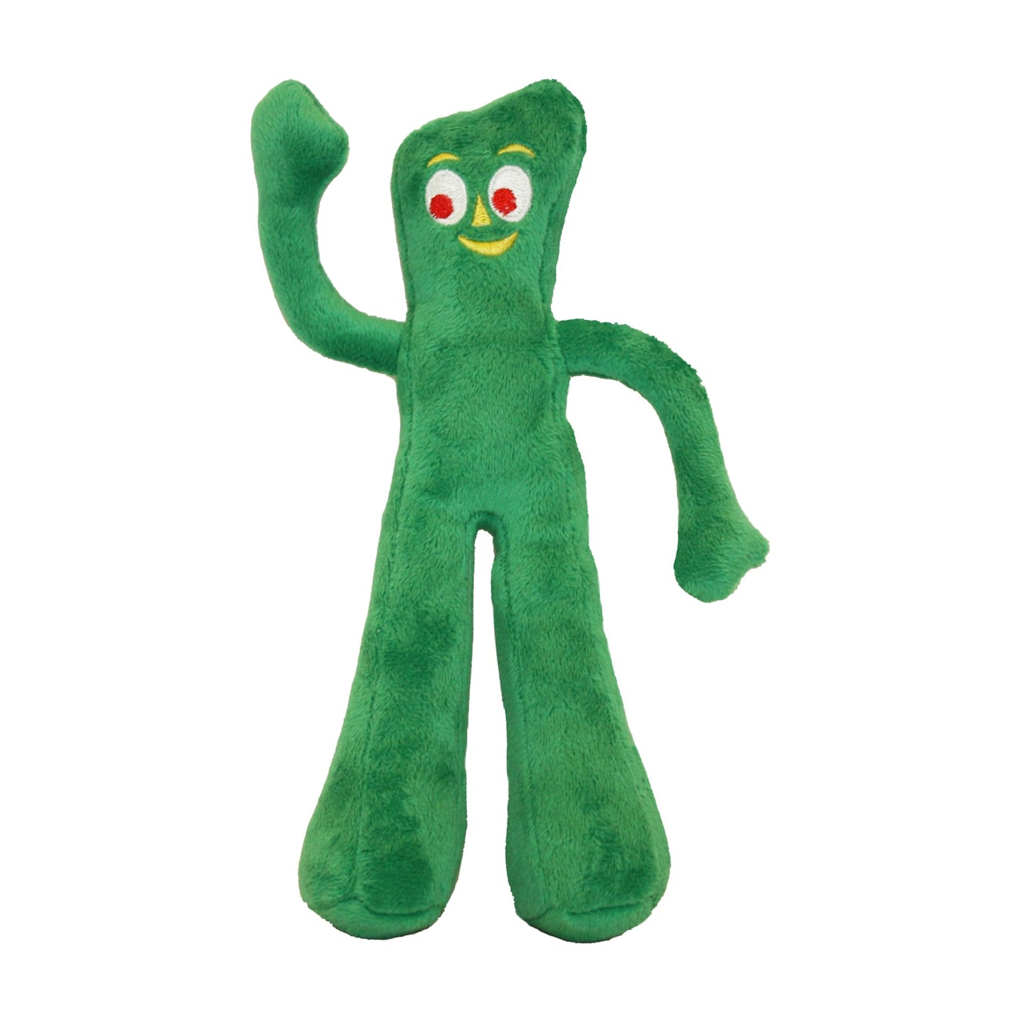 Multipet Gumby Dog Plush Toy, 9" Green – Soft Squeaky Stuffed Animal with Flexible Arms & Legs for Dogs to Cuddle, Fetch & Play