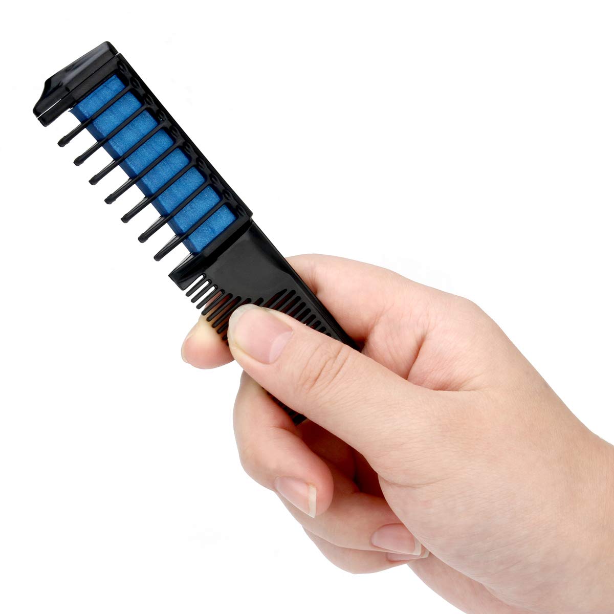 Maydear Temporary Hair Chalk Comb - Non Toxic Hair Color Comb and Safe for Kids - Blue