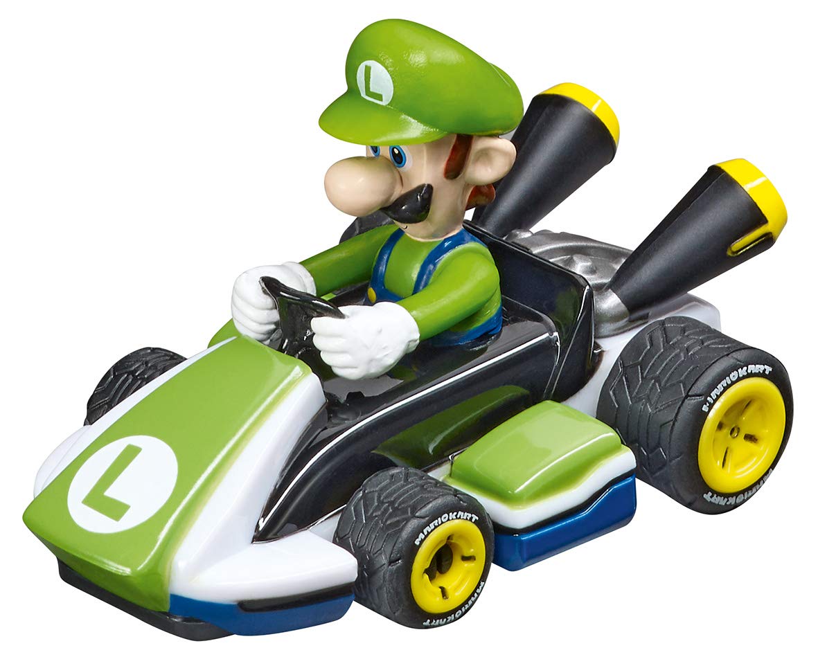 Carrera First Nintendo Mario Kart Slot Car Set with Mario & Luigi Cars – Battery-Powered Beginner Race Track Toy for Kids 3+