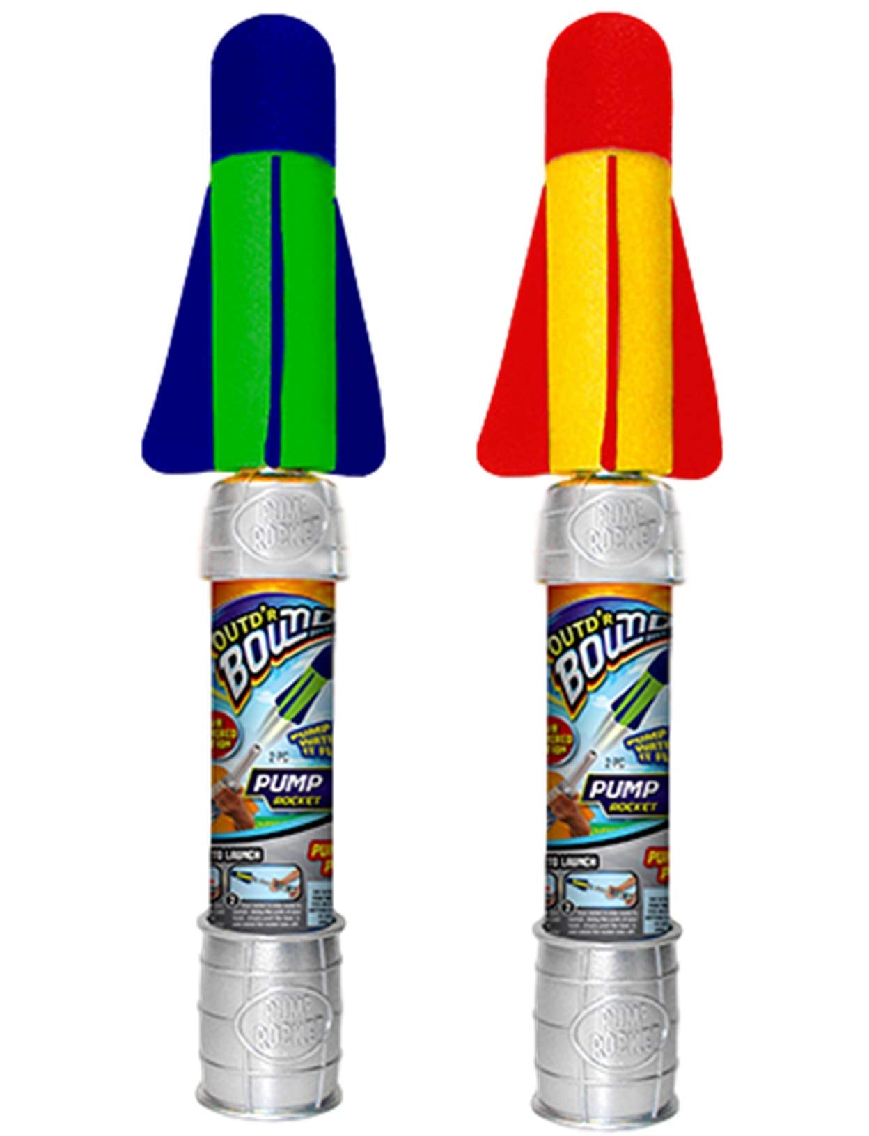 JA-RU Large Handheld Foam Rocket Launcher for Kids – Air-Powered Outdoor Toy, Party Favor & Birthday Gift (1-Pack, Model 673-1A)