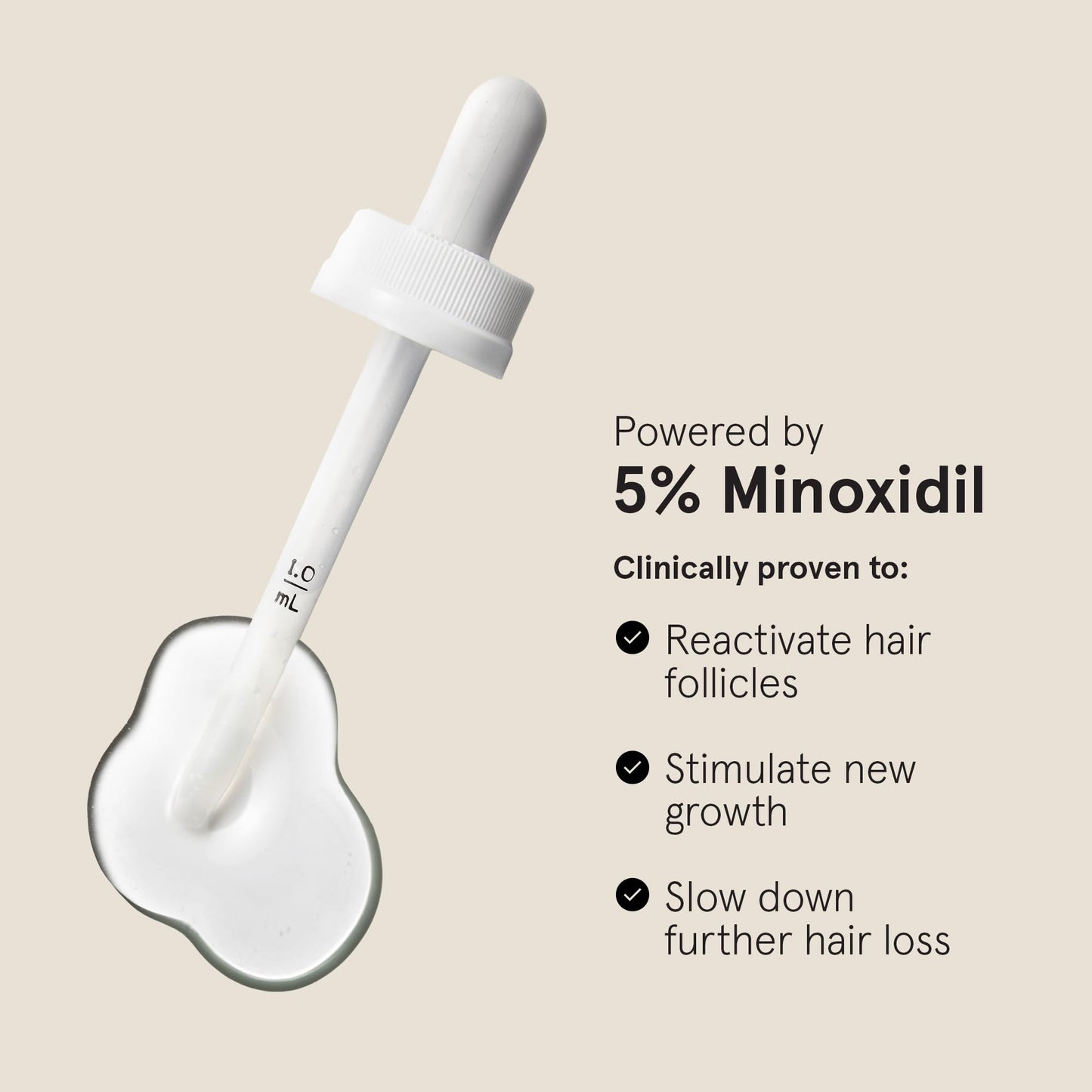 Keeps Extra Strength 5% Minoxidil for Men | Hair Growth Serum & Regrowth Treatment for Thinning Hair & Bald Spots | Unscented, Clinically Proven