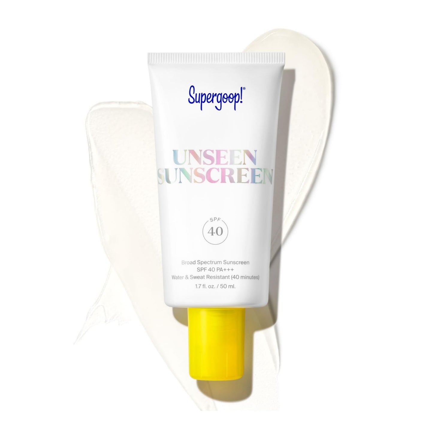 Supergoop! Unseen SPF 40 Face Sunscreen - Invisible, Oil-Free, Makeup-Gripping Primer for All Skin Types & Tones, 1.7 fl oz
