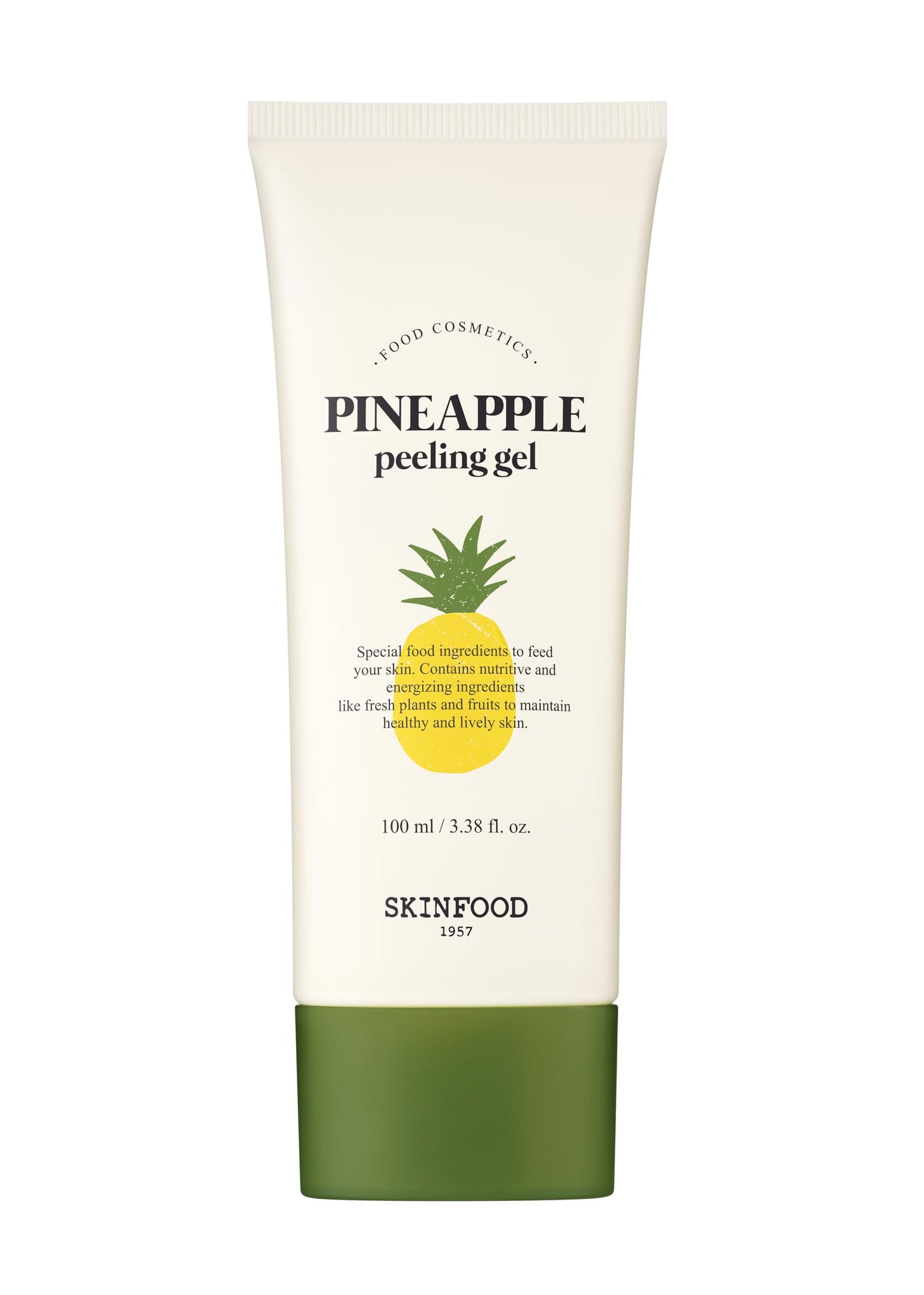 SKINFOOD Pineapple Peeling Gel 3.38oz - AHA Exfoliating Gel with Pineapple & Aloe, Removes Dead Skin, Clears Blemishes & Sebum