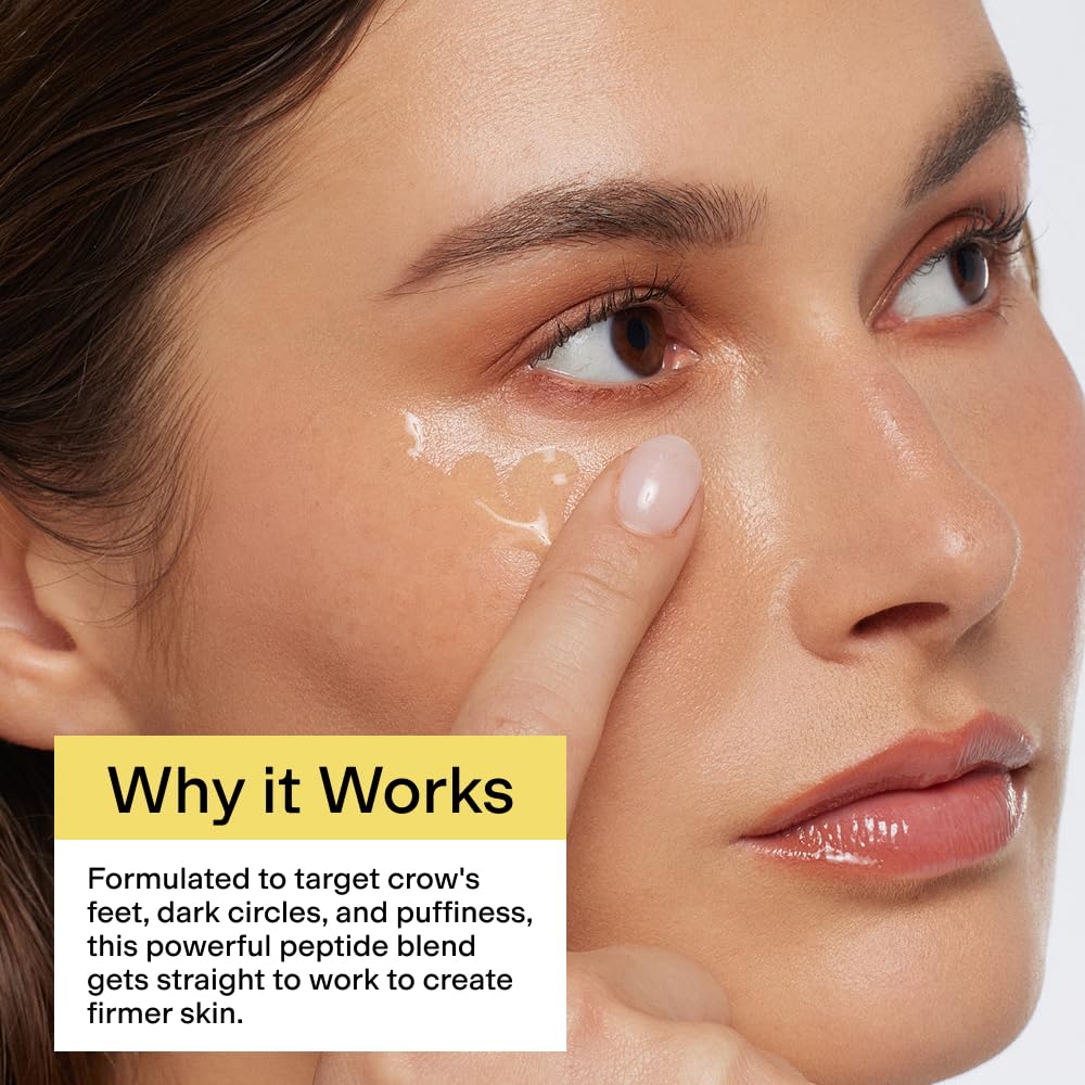 CLEARSTEM BRIGHTEYES Eye Gel & Lip Renewal - Cooling, Nourishing, Stem Cells, Peptides, Collagen, Aloe Vera - Gluten Free, 0.6 fl oz