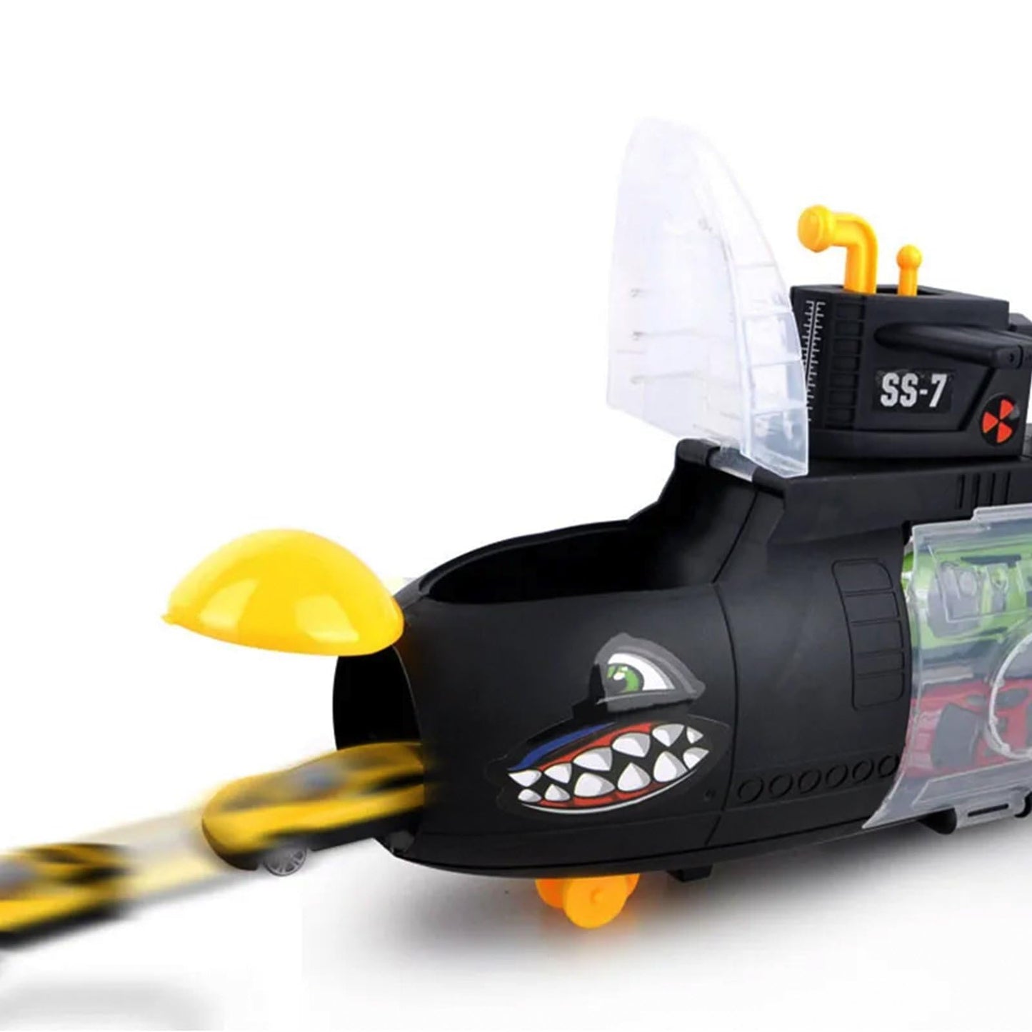 Kidplokio 32pc Submarine Shark Diecast Toy Car Carrier Boys Play Set, Ages 3 and Up