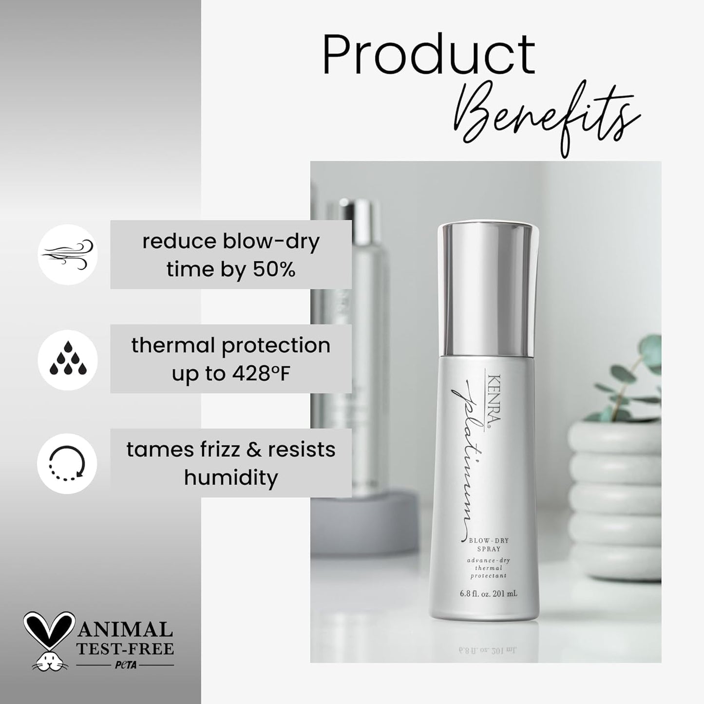 Kenra Professional Travel Haircare Kit | Volume, Blow-Dry, Dry Texture & Medium Hold Spray | Adds Shine, Body & Smooth Finish | 4 Pc Set