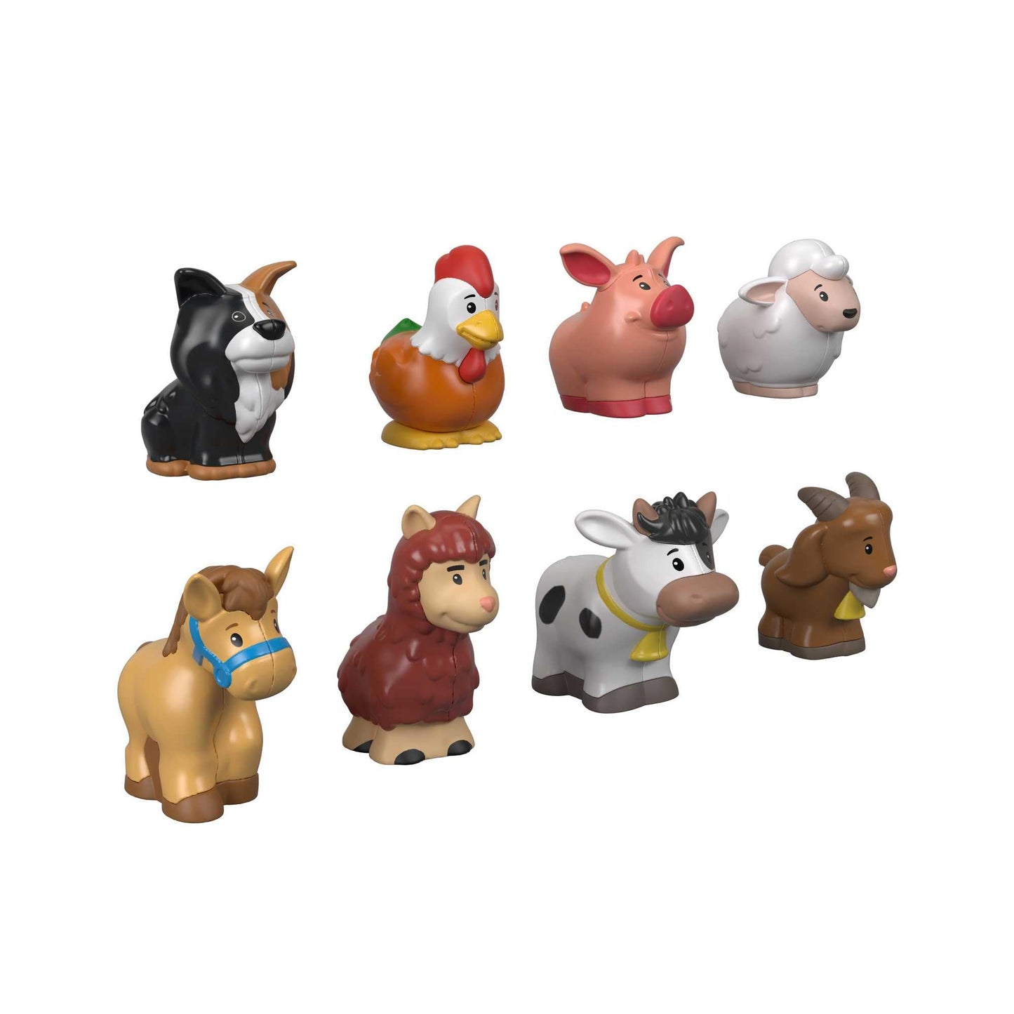 Fisher-Price Little People Toddler Toys Farm Animal Friends 8-Piece Figure Set for Pretend Play Ages 1+ Years