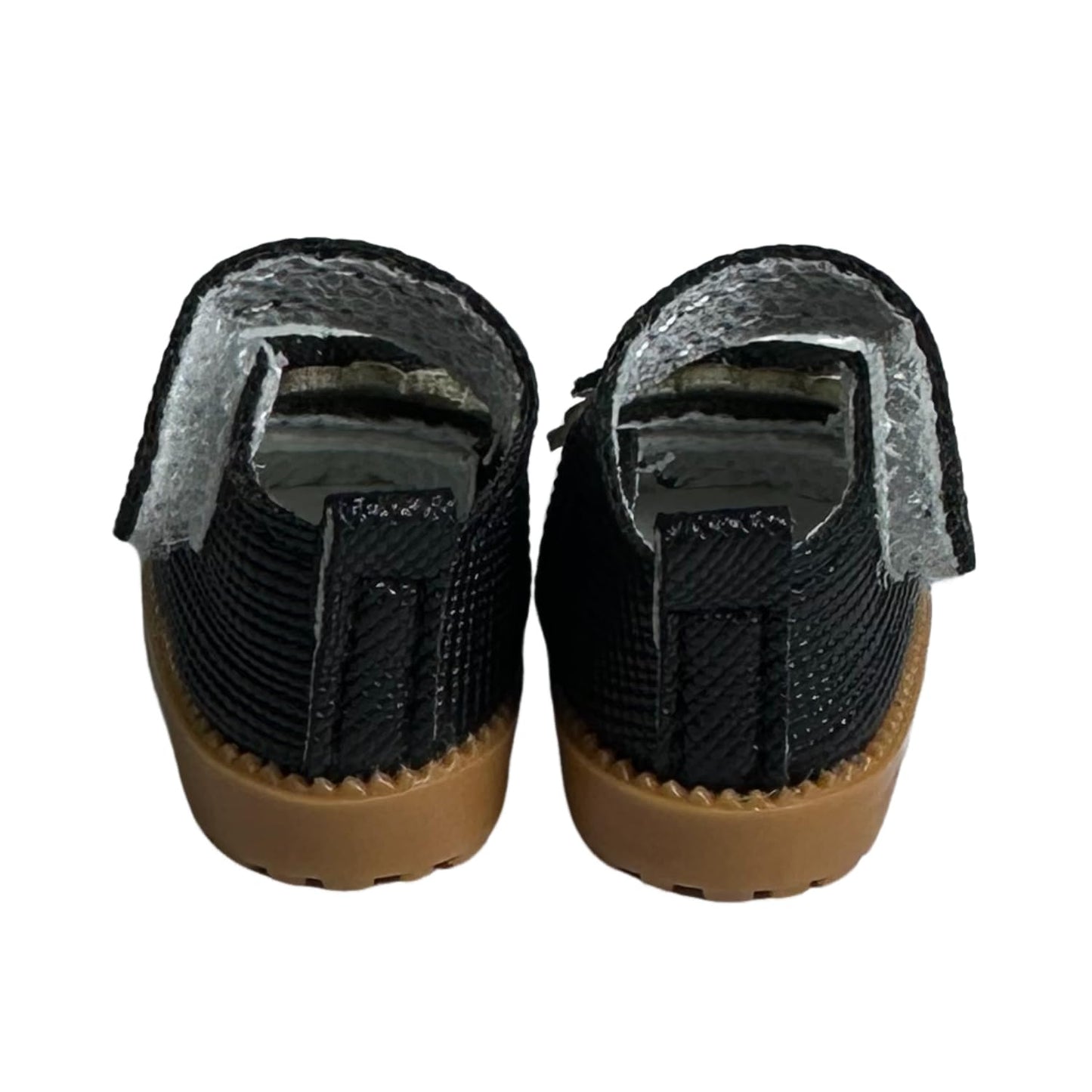 QIXINGWISE Mini Mary Jane Doll Shoes for 6.7" Dolls, PU Leather with Bow, Fits 15-17cm Dolls, Cute Outfit Accessory, 1 Pair Black