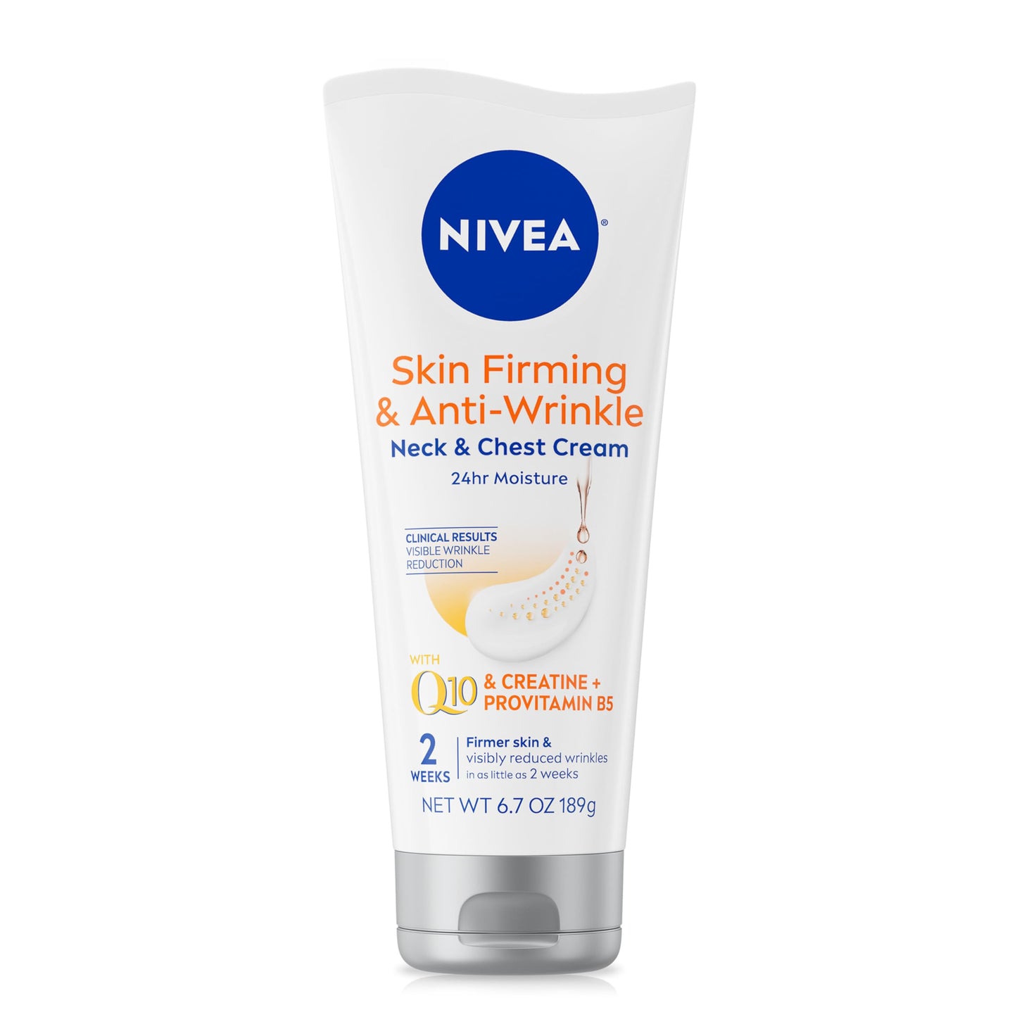 Nivea Skin Firming & Anti-Wrinkle Neck & Chest Cream with Q10, Creatine & Provitamin B5 – Reduces Fine Lines, 6.7 oz