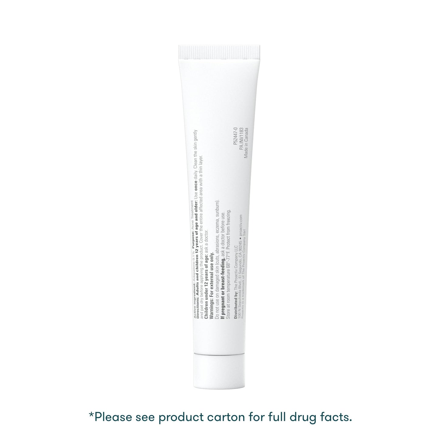 ProactivMD Adapalene Gel Acne Treatment - Prescription Strength Retinoid For Face and Body Acne, Paraben Free, .1% Solution, 0.5 oz