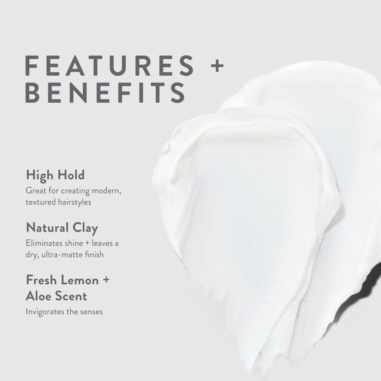 MITCH by Paul Mitchell Matterial Finishing Clay for Men, High Hold, Ultra-Matte Finish, For All Hair Types, 3 oz.