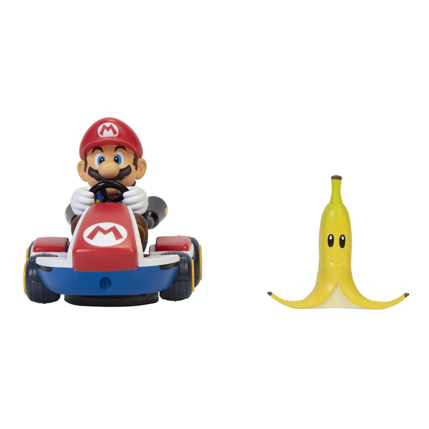 Super Mario Spin Out Mariokart Mario Racer Vehicle with 360 Spins, Wind Up and Go! Includes One 2.5” Mario Action Figure
