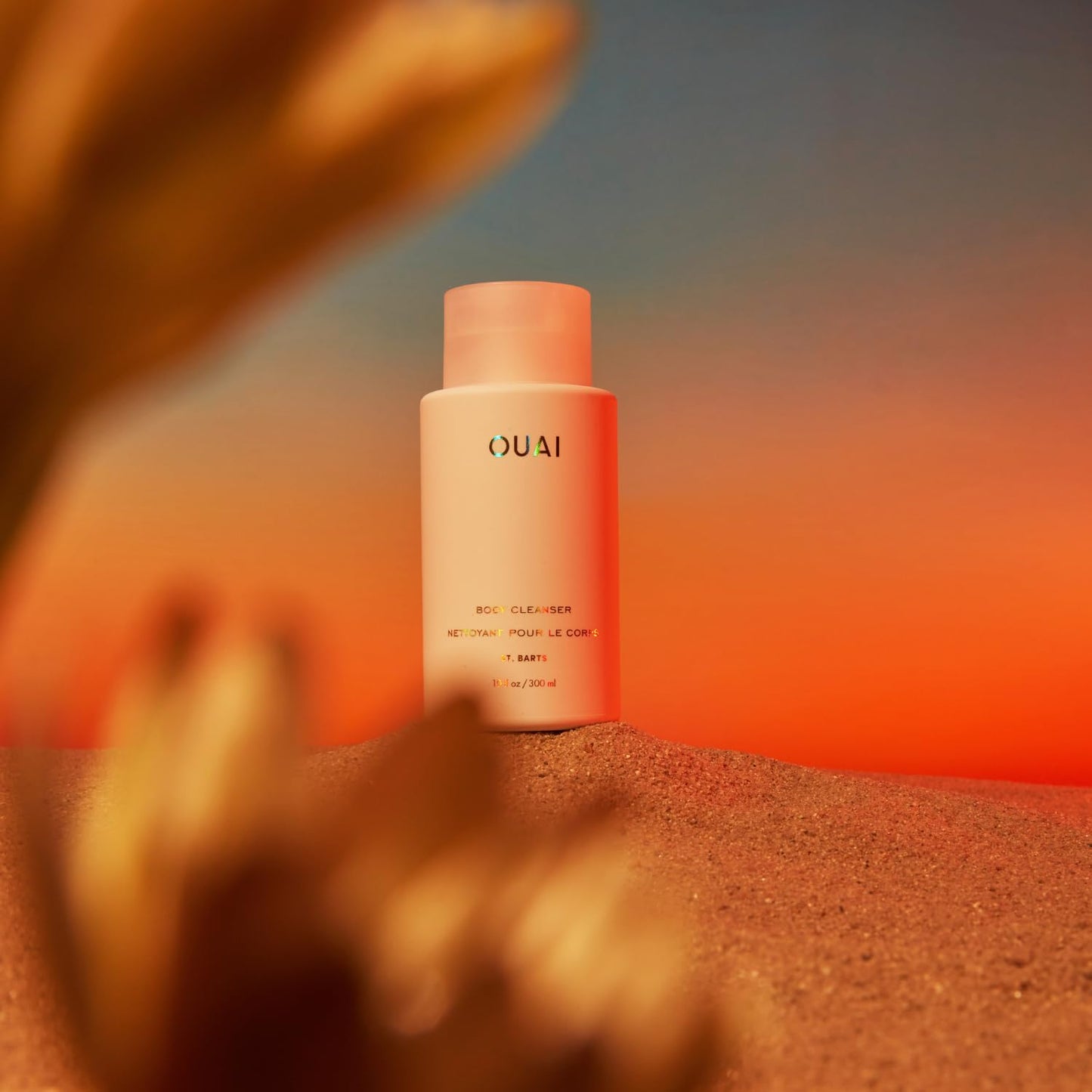 OUAI St. Barts Foaming Body Cleanser – Hydrating Body Wash with Jojoba & Rosehip Oil, Paraben & Sulfate Free, 10 fl oz