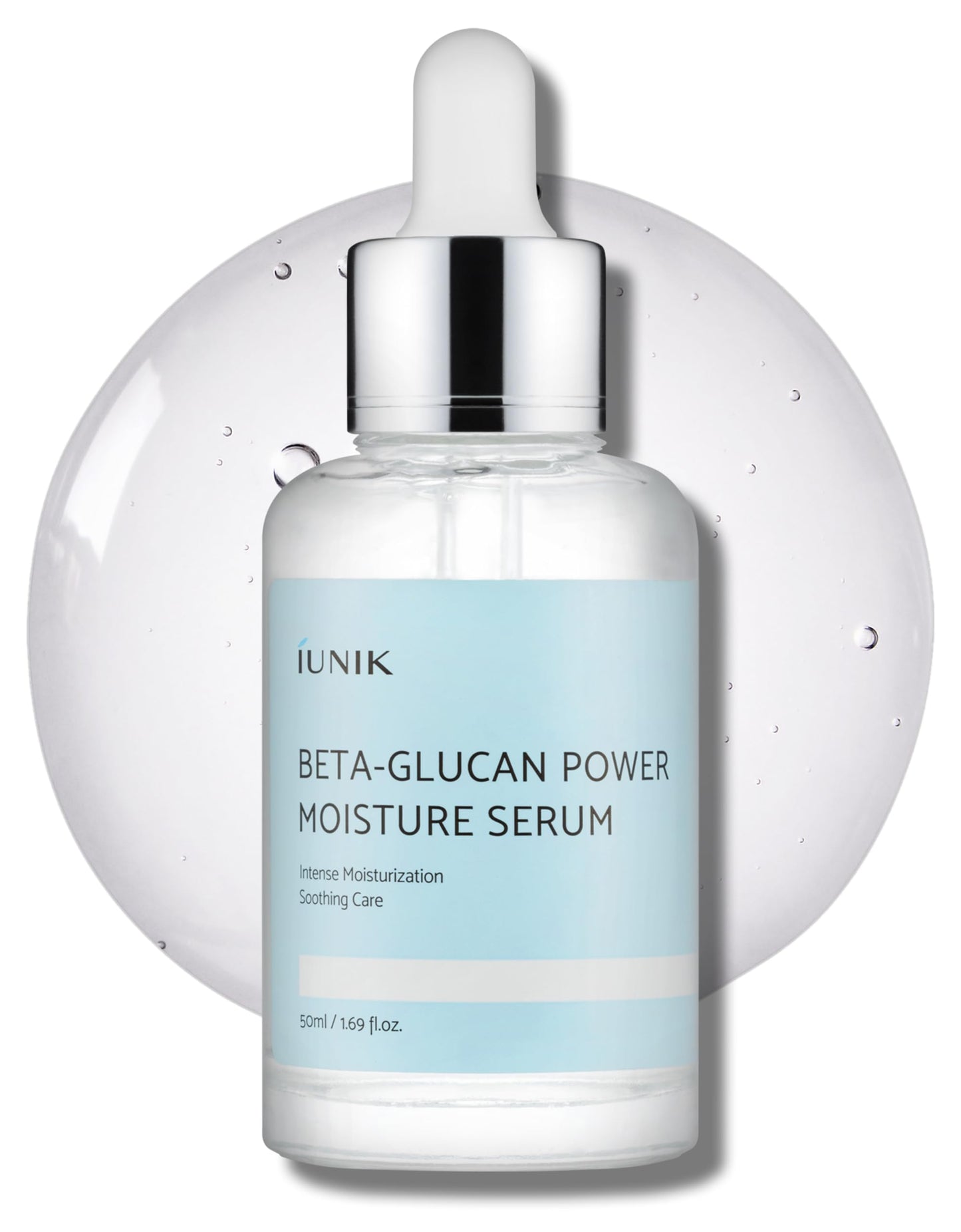 IUNIK Beta-Glucan Power Deep Moisture Serum – Vegan, Intense Hydration, Mushroom & Yeast Extracts for Dry, Mature, Sensitive Skin