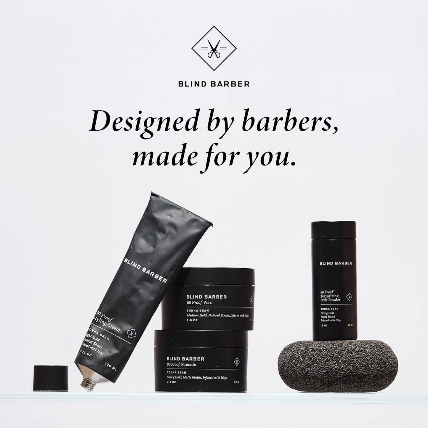 Blind Barber Bryce Harper Matte Hair Clay for Men – Medium/Strong Hold Pomade with Kaolin, Shea Butter & Marula Oil – Coconut Scent, 2.5 Oz