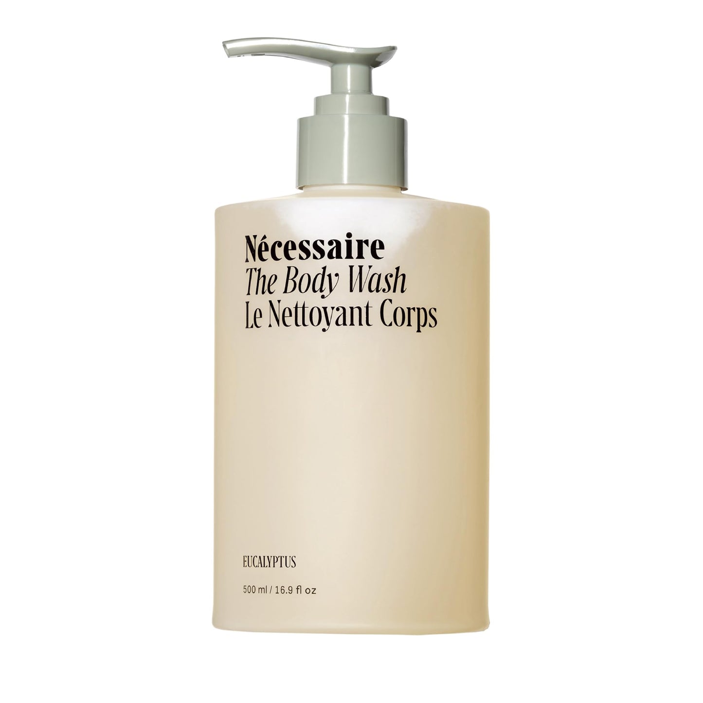 Nécessaire The Body Wash Eucalyptus — Multi-Oil Shower Gel Cleanser for Women + Men — Non-Comedogenic Body Wash with Niacinamide. 500ml/16.9 fl oz