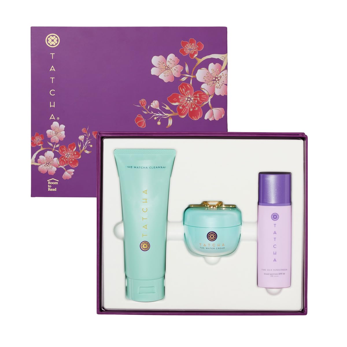 Tatcha The Pure Pores Set – Matcha Cleanser, Water Cream & Silk Sunscreen with Japanese Ingredients for Smooth, Luminous Skin