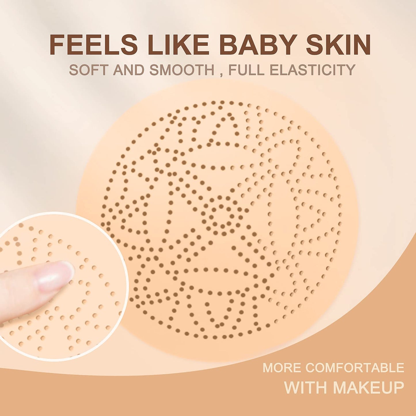 Mushroom Head Air Cushion CC Cream & BB Cream - Strong Concealer, Moisturizing Makeup Base Primer, Even Skin Tone, Long-Lasting (Buff Beige)