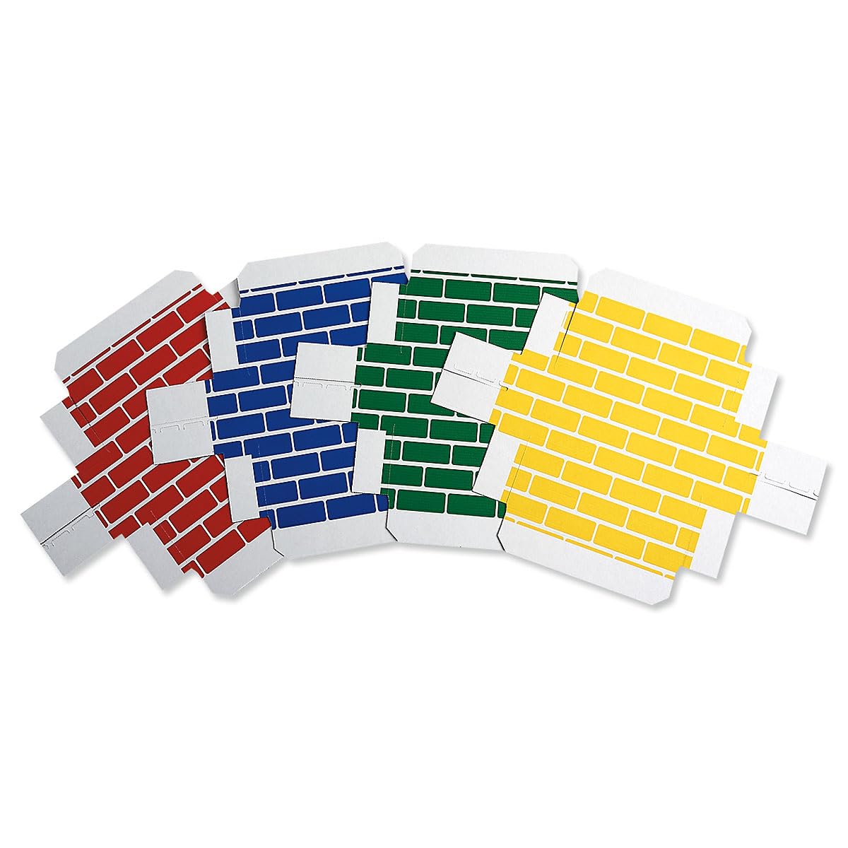 Lillian Vernon Primary Building Bricks - Kids Cardboard Blocks, Each 9" x 4" x 2" (Set of 24)